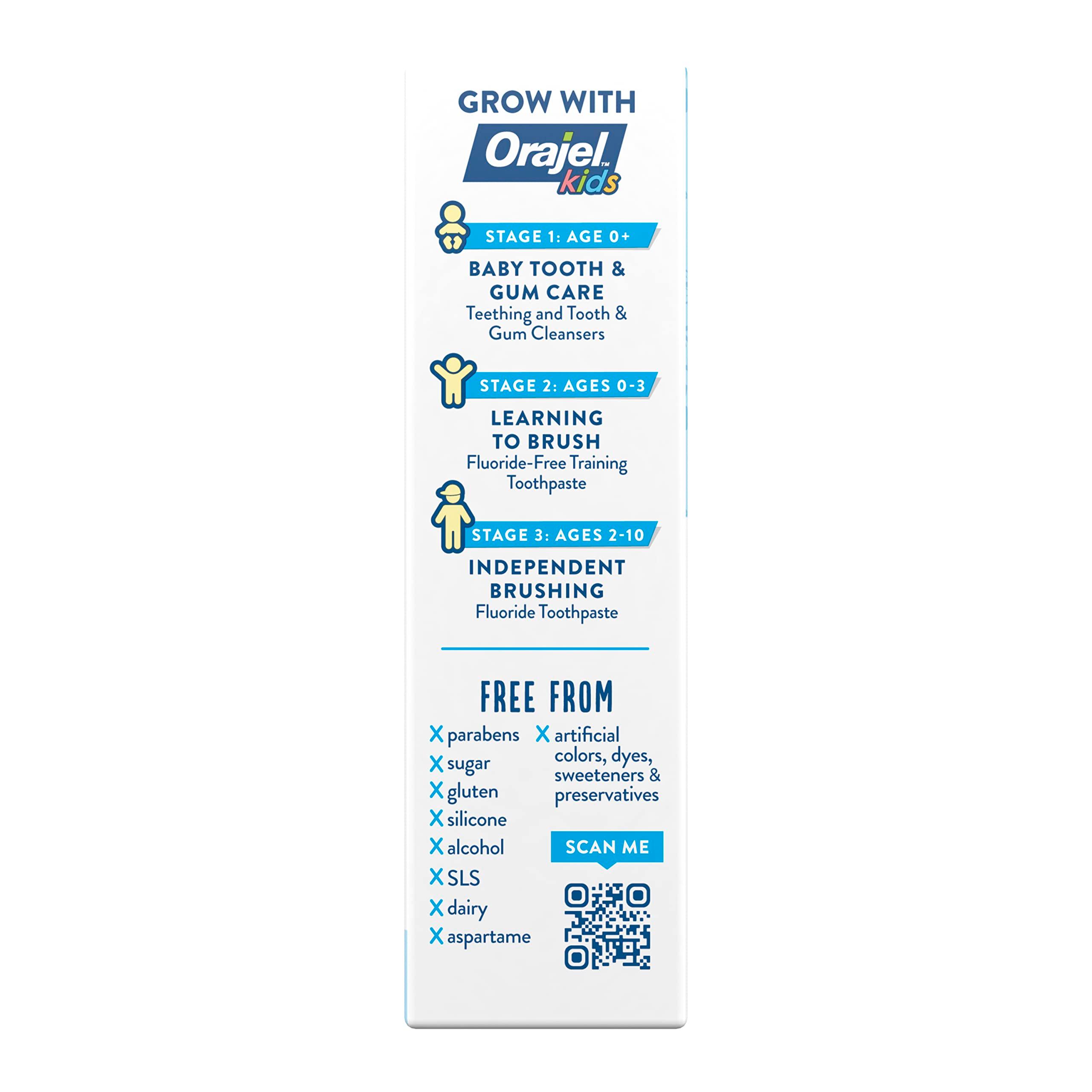 Orajel Kids CoComelon Training Toothpaste Fluoride-Free; #1 Pediatrician Recommended Fluoride-Free Toothpaste*, 1.5oz Tube - Image 6