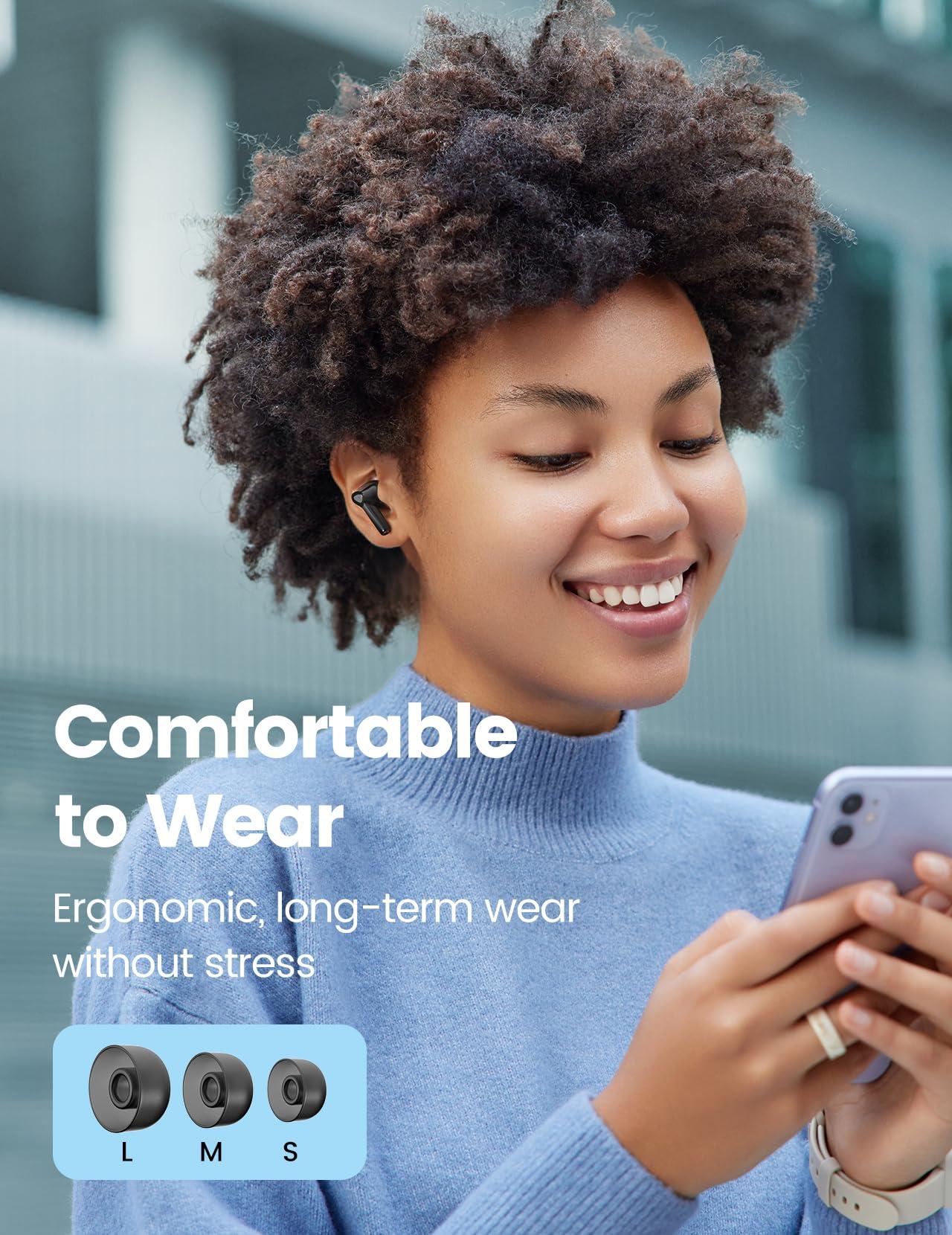 TWOSKY Wireless Earbuds Bluetooth 5.3 Headphones 50H Playtime Deep Bass Stereo Ear Buds with Mic IPX7 Waterproof Comfort Lightweight in Ear Earphones for Pad Android/iOS Phones Gifts for Women Men - Image 4