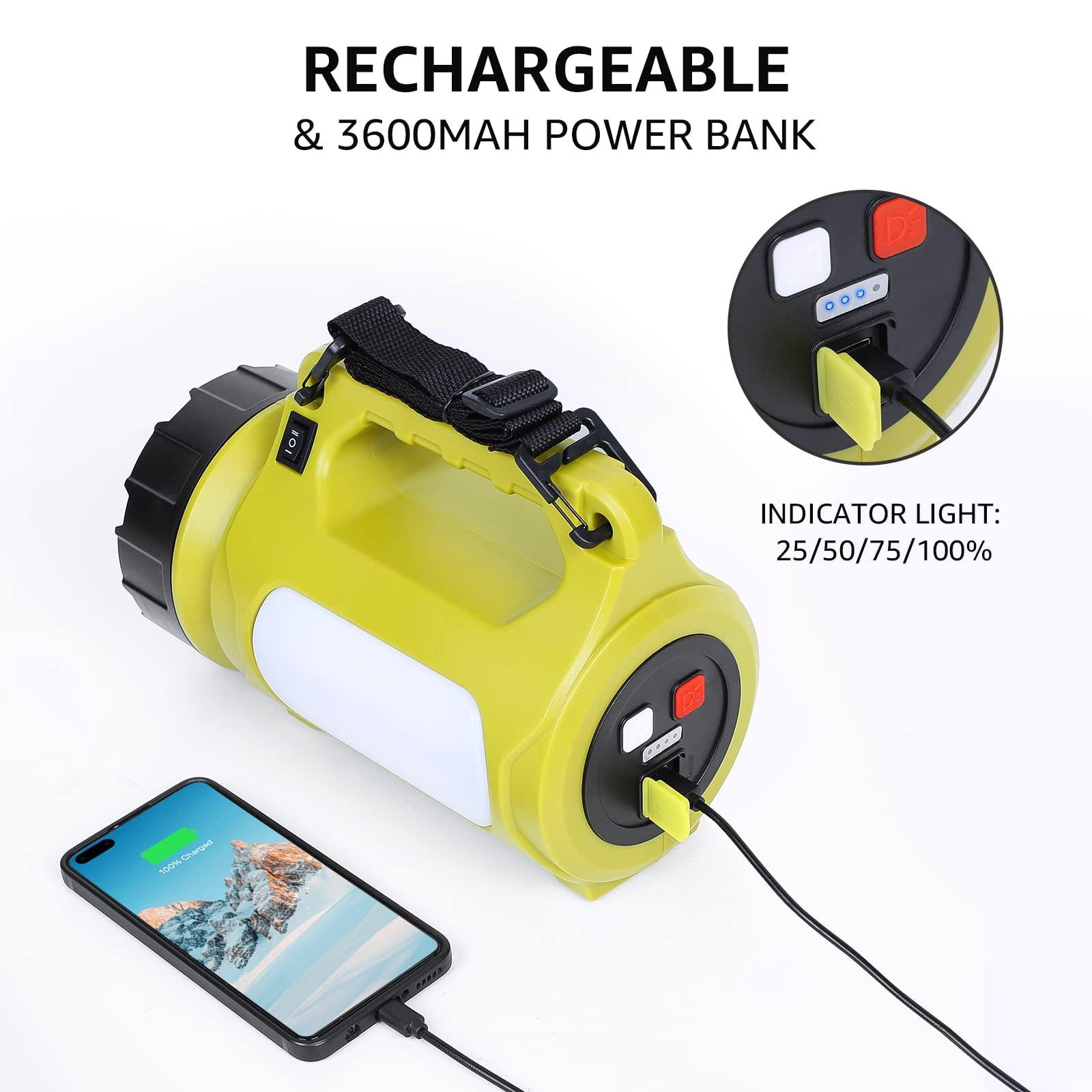 LE Rechargeable LED Lantern, Camping Essentials, 1000LM, 5 Light Modes, Power Bank, IPX4 Waterproof, Lantern Flashlight for Hurricane Emergency, Hiking, Home and More, USB Cable Included - Image 5