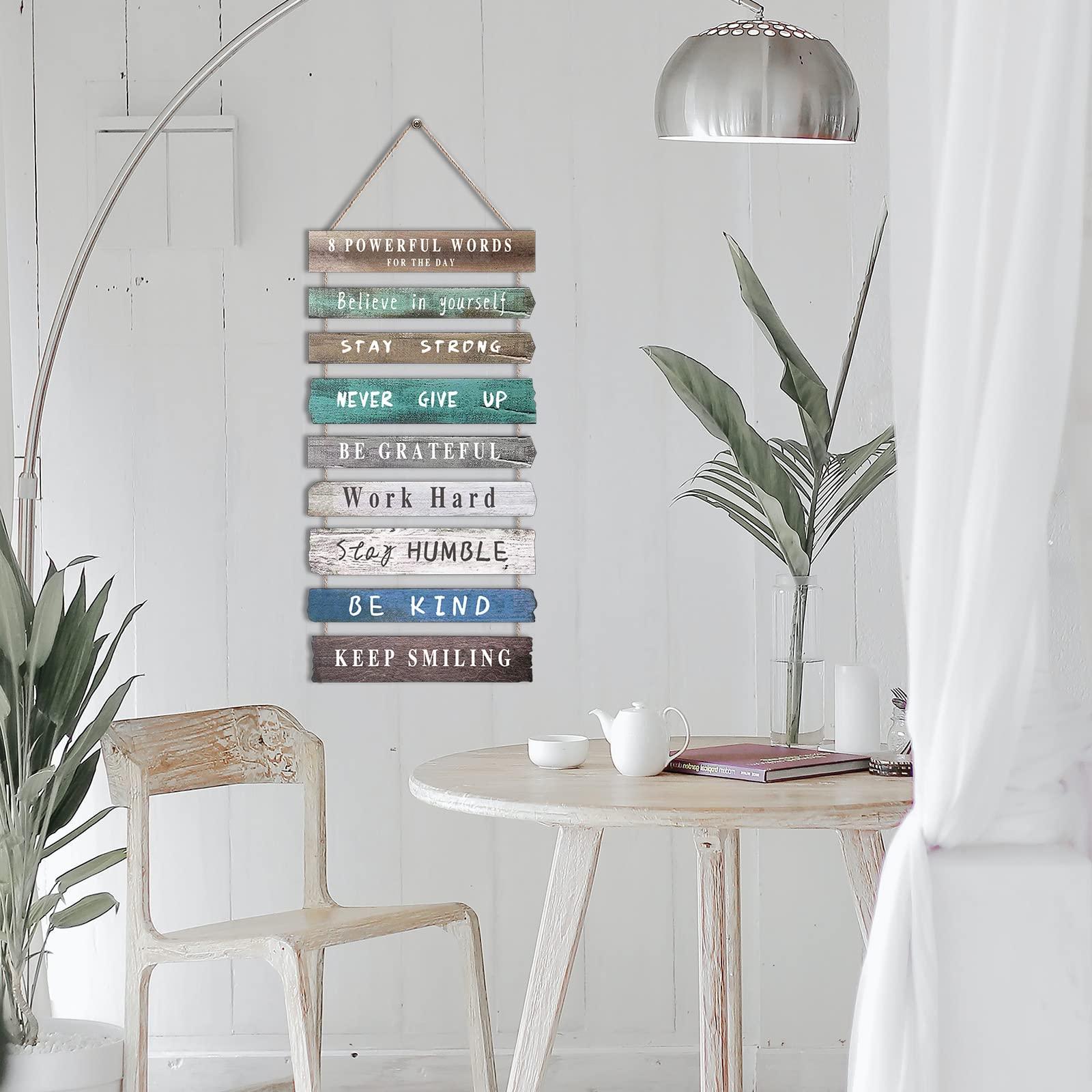 Inspirational Wall Art Decor for Office, Wooden Rustic Hanging Motivational Wall Art Decoration Sign, Inspiring Positive Quotes Wall Art for Home Living Room Bedroom Bathroom Classroom Gym 12"x24" - Image 7