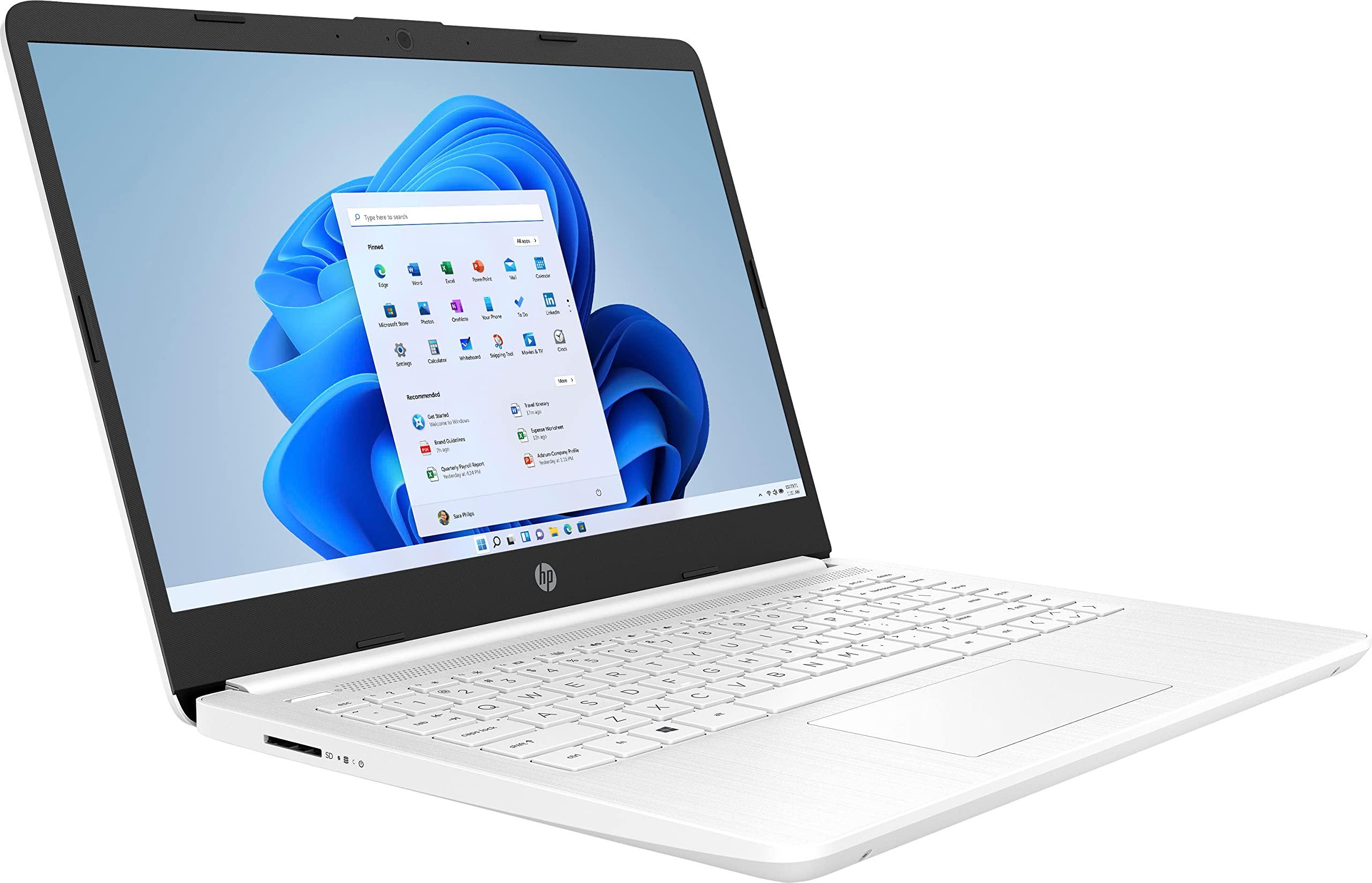 HP 14" Ultral Light Laptop for Students and Business, Intel Quad-Core, 8GB RAM, 192GB Storage(64GB eMMC+128GB Ghost Manta SD Card), 1 Year Office 365, USB C, Win 11 S - Image 3