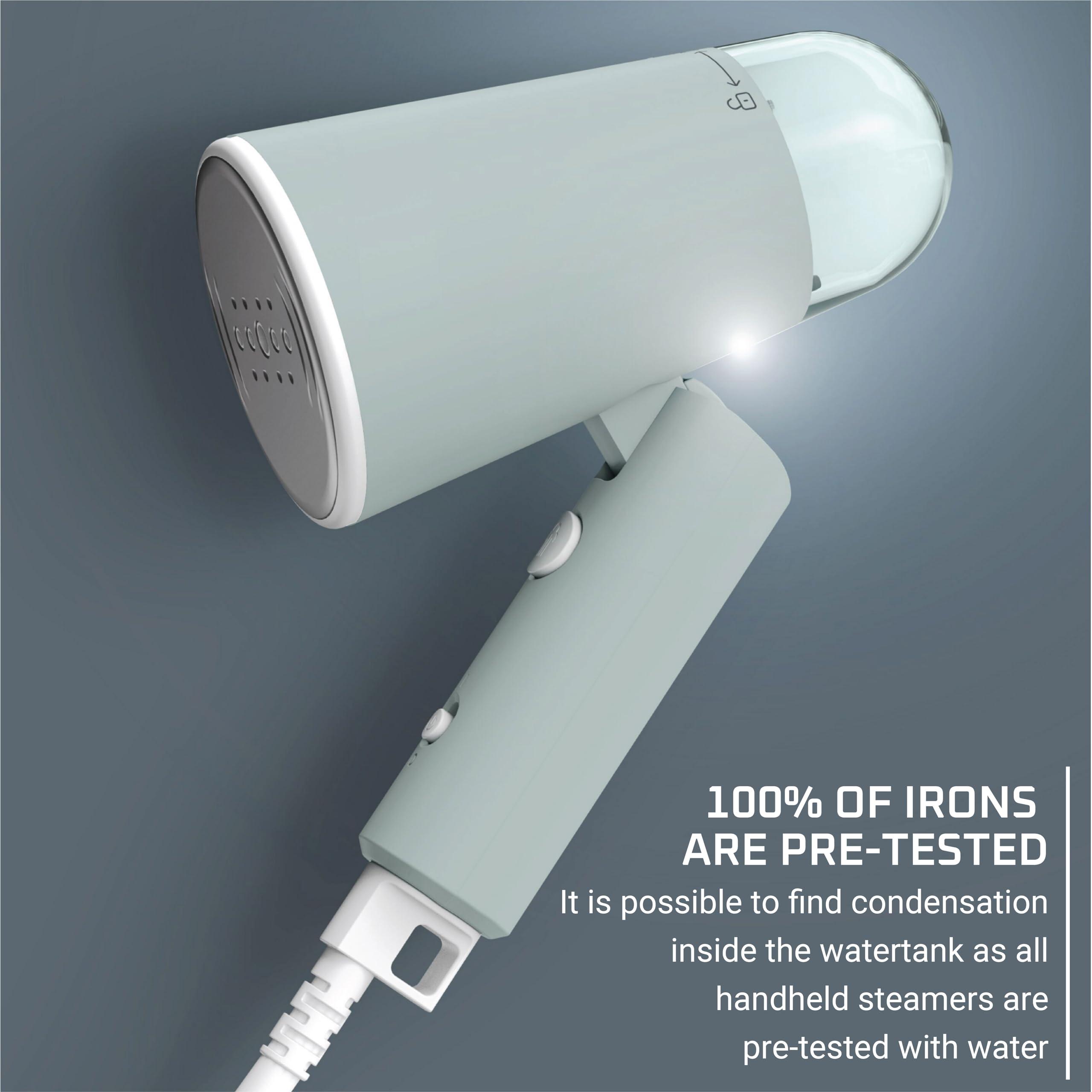Rowenta Mini Travel Steamer for Clothes, Portable Handheld Steamer with 2.3 Oz Tank, Foldable, 1100 Watts, Ironing, Travel Essentials, Green, DR1014 - Image 5