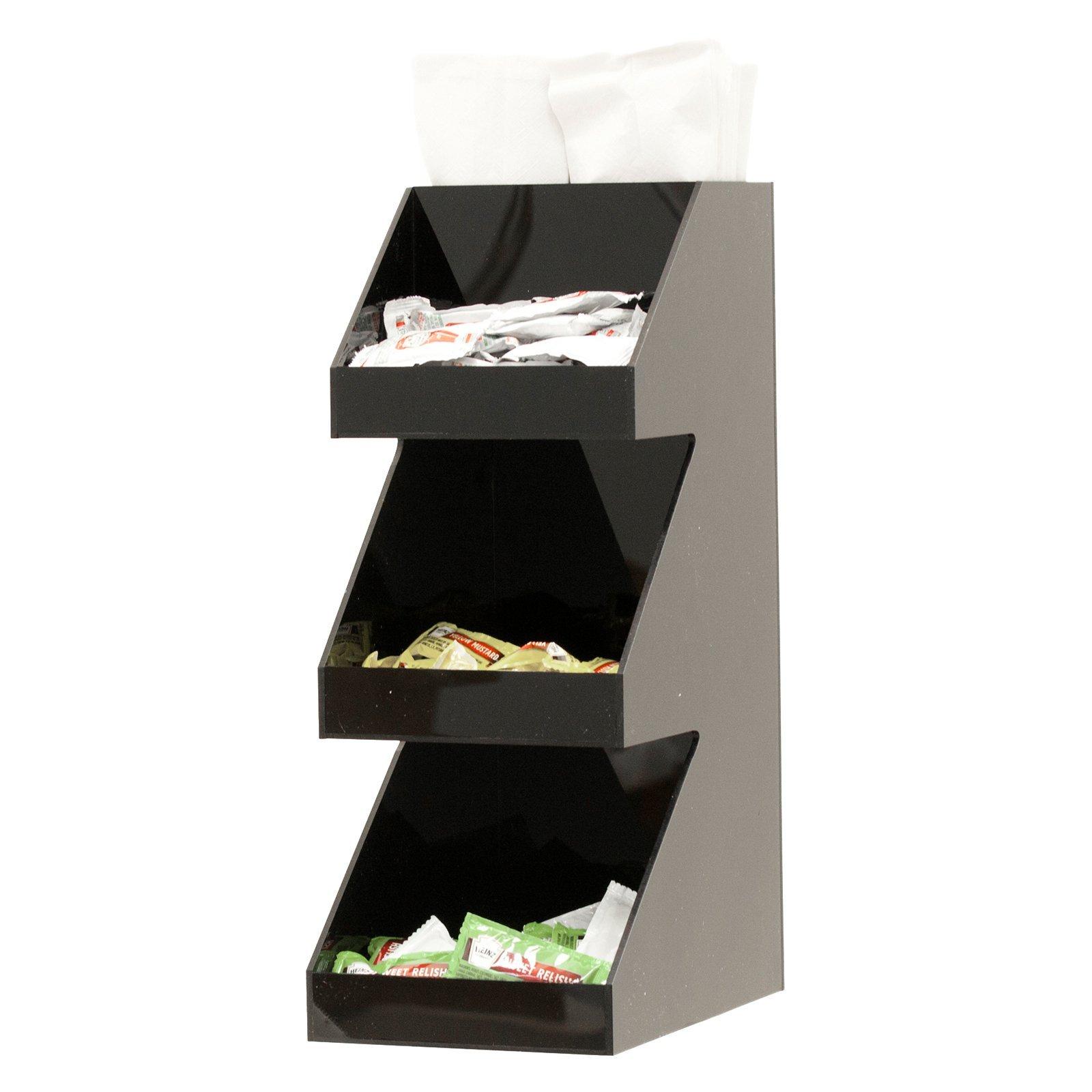 Mind Reader Coffee Tea Utensil and Condiment Station, Countertop Organizer, Coffee Bar, Kitchen, 6"L x 9"W x 16"H, Black - Image 5