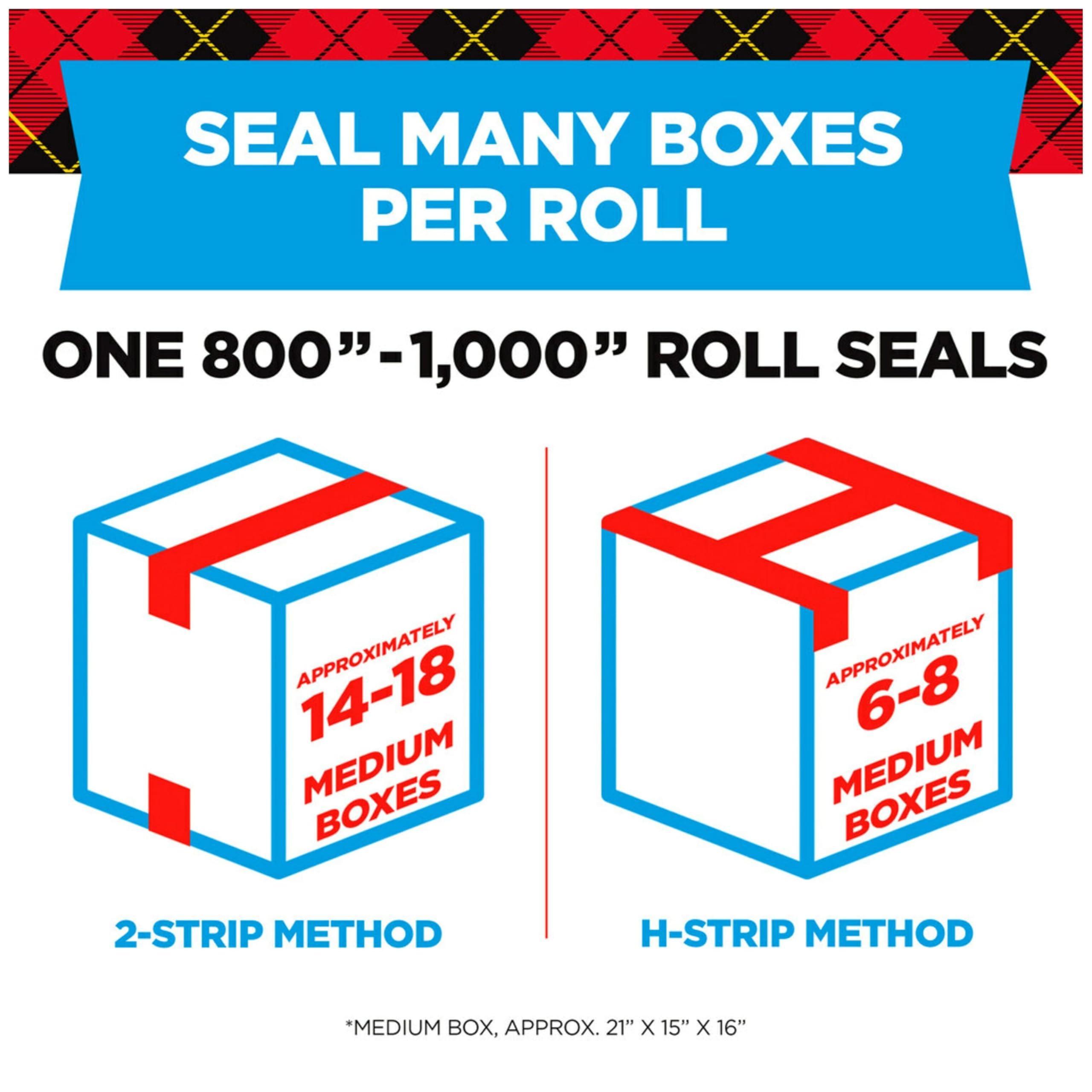 Scotch Heavy Duty Shipping and Moving Packing Tape, Clear, Packing and Moving Supplies, 1.88 in. x 22.2 yd., 3 Tape Rolls with Dispensers - Image 3