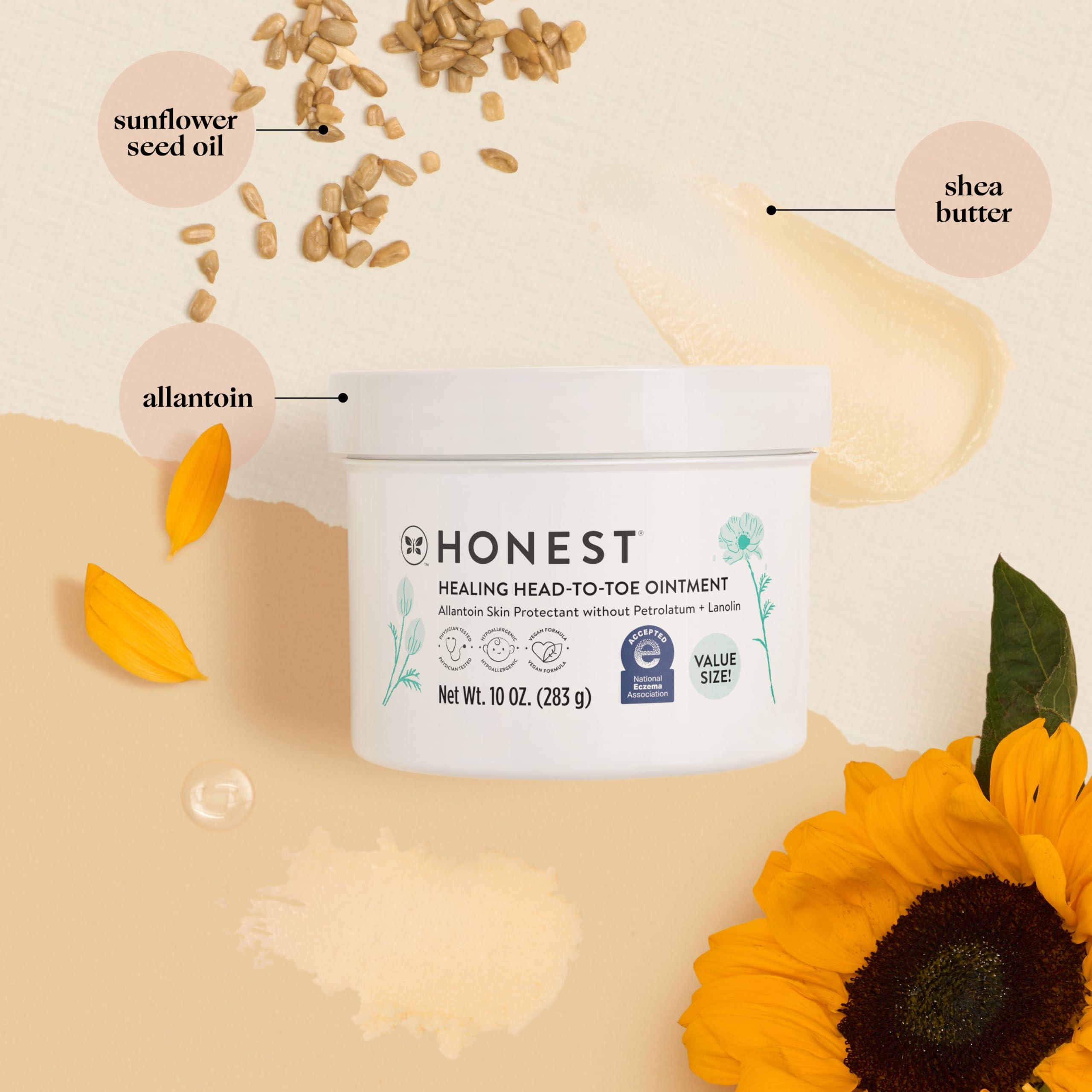 The Honest Company Head to Toe Multi-Purpose Healing Ointment | Safe for Sensitive Skin | Hypoallergenic, Fragrance Free, Vegan | Value Size, 10 oz - Image 2