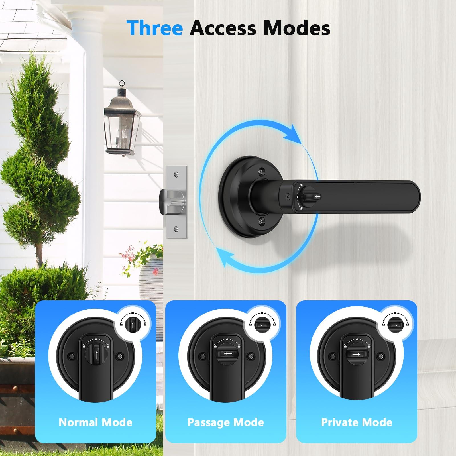 Fingerprint Door Lock, Smart Door knob, Biometric Door Lock, Bedroom Door knob with Code and App, Keypad Keyless Entry with Handle for Home Hotel Office Apartment - Image 7