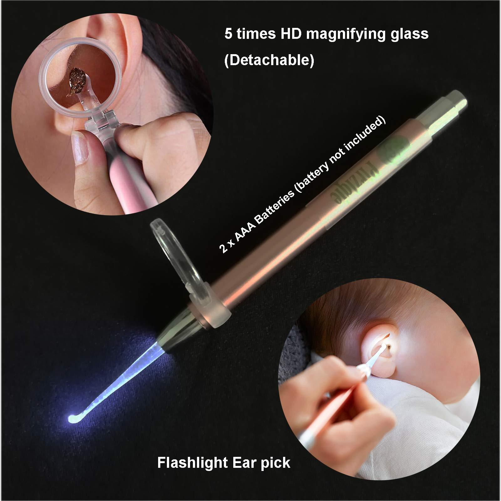 Ear Wax Removal Tool, Ear Cleaning Kits Safe Ear Irrigation Kit Ear Flush Kit for Adults Kids, Ear Wax Washer Device with LED Earwax Spoon, Basin, Bulb, Curette Kit, Towel, Tips, Storage Box White - Image 5