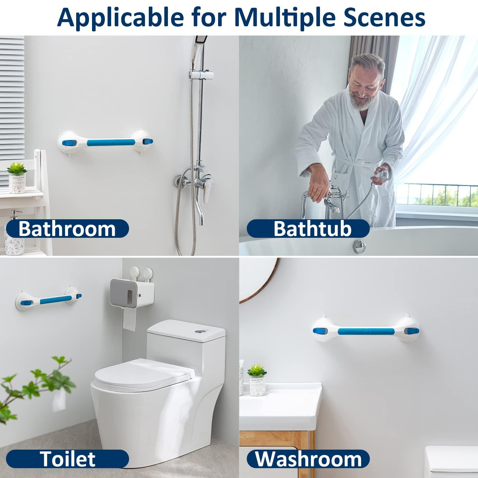 TAILI Shower Grab Bar with Wine Glass Holder for Shower, Suction Cup Grab Bars for Bathtubs and Showers Removable Heavy Duty Shower Grab Bars for Seniors and Elderly, Strong Hold Suction No Drilling - Image 8