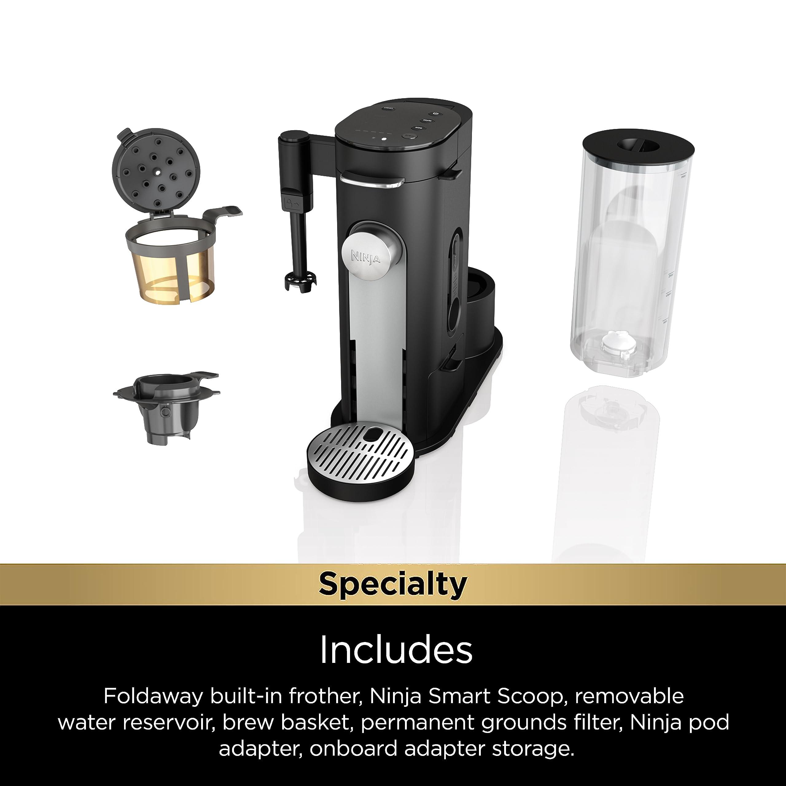 Ninja PB051 Pods & Grounds Specialty Single-Serve Coffee Maker, Compatible with K-Cups, Built-In Milk Frother, 6-oz. Cup to 24-oz. Travel Mug Sizes, Black (Renewed) - Image 7