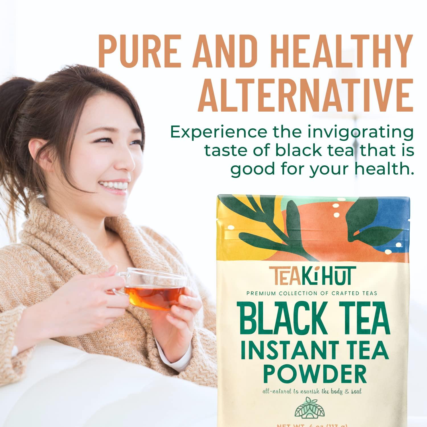 TEAki Hut Instant Black Tea Powder, 4 oz, Black Tea Powdered BlackTea for Hot and Cold Beverages, Refreshing Instant Tea Powder, Unsweetened Tea, 113 Servings - Image 5