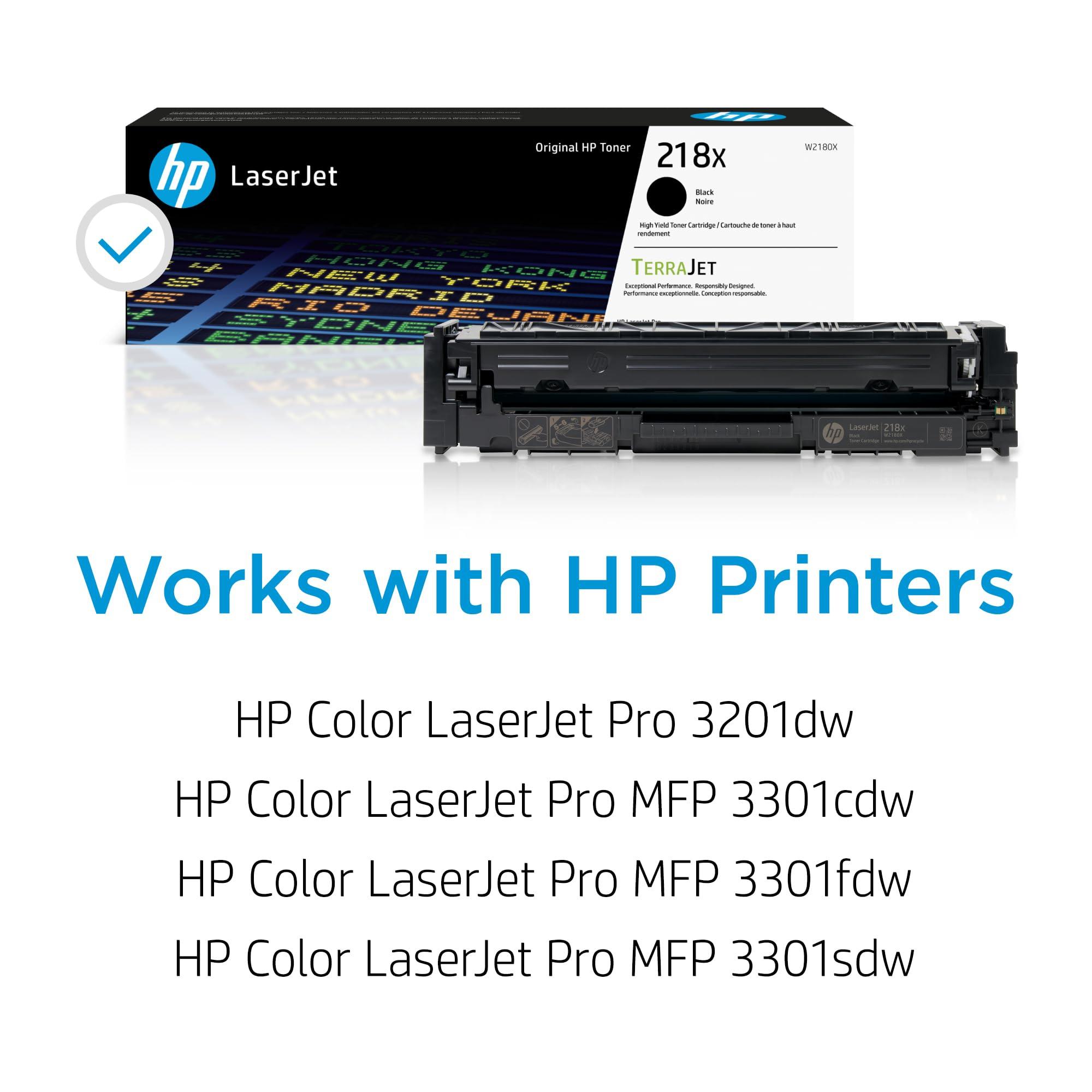 HP 218X Black High-Yield Toner Cartridge | Works with Color Laserjet Pro 3201, MFP 3301 Series | W2180X - Image 2