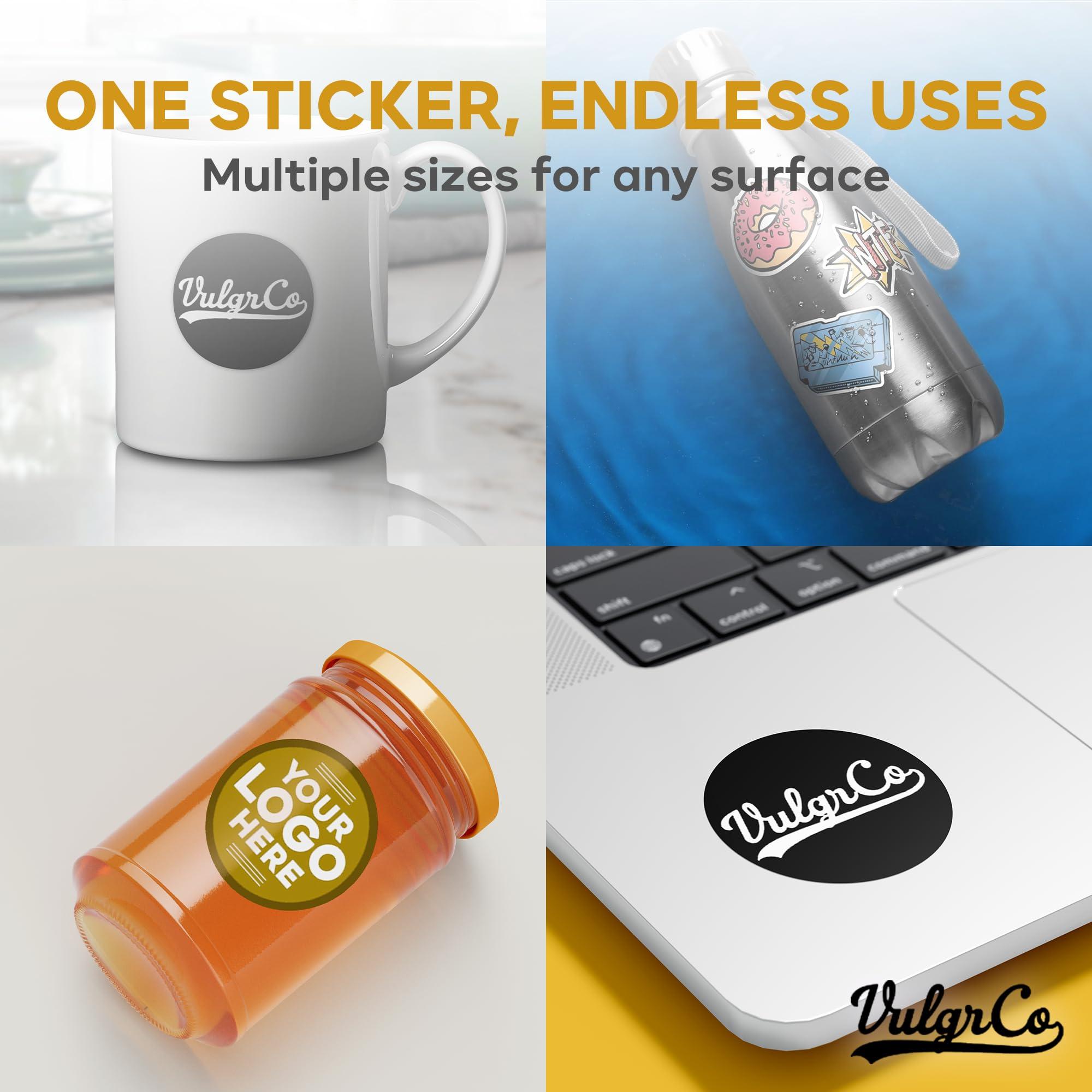 VulgrCo Custom Design Your Own Personalized Labels Stickers Decals Text Name Image Photo 120 Pack - Waterproof, Dishwasher Safe, Fade Resistant, UV Protected, Heat and Cold Resistant - Image 6