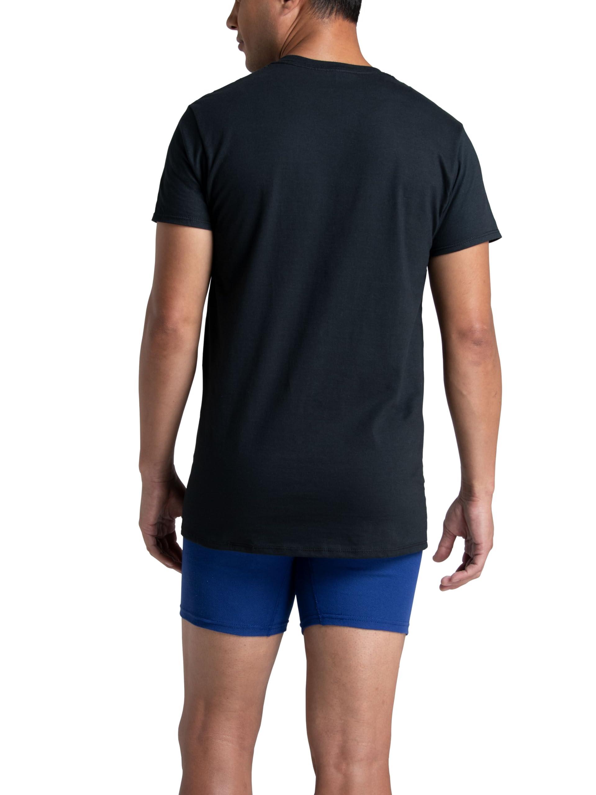 Fruit of the Loom Men's Undershirts, Moisture Wicking & Tag Free, Short Sleeve Crew T-Shirts - Image 4