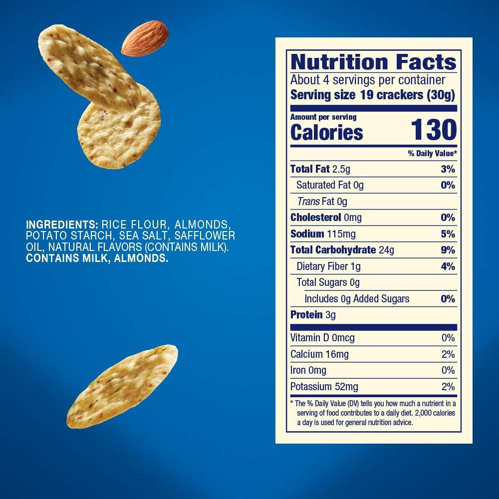 Blue Diamond Almonds, Gluten Free Cracker Crisps, Original Almond Flavored perfect for Snacking and Healthy Options, 4.25 oz - Image 2