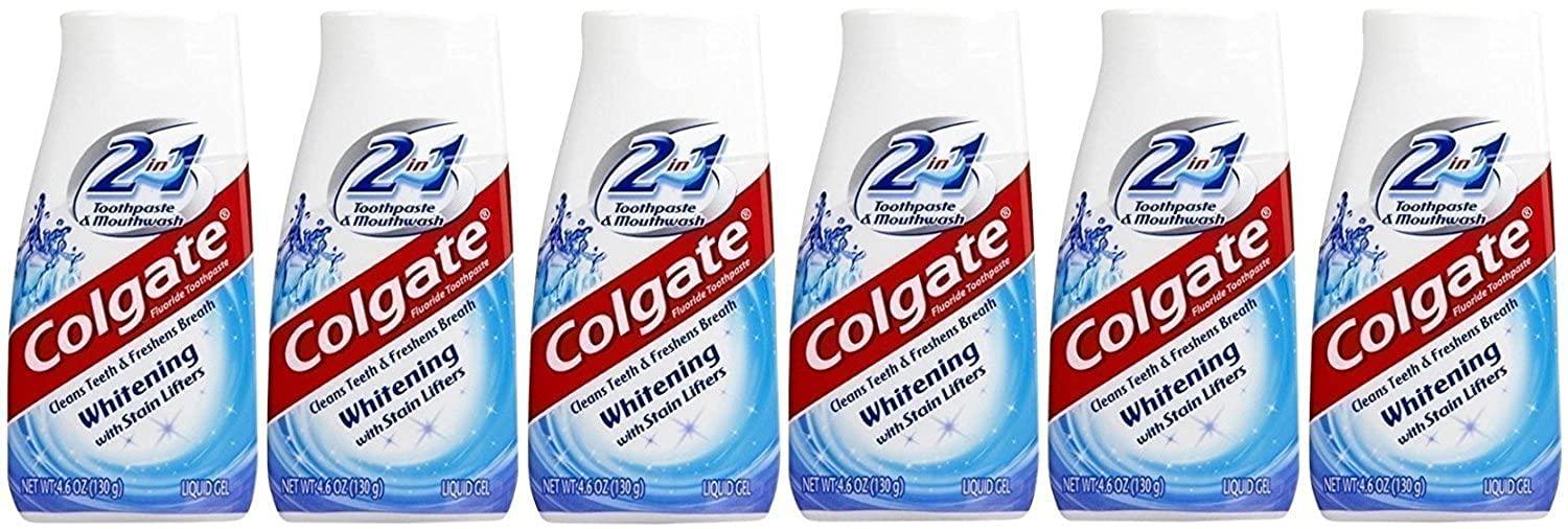 Colgate 2-in-1 Whitening With Stain Lifters Toothpaste 4.60 Oz (6 Packs)