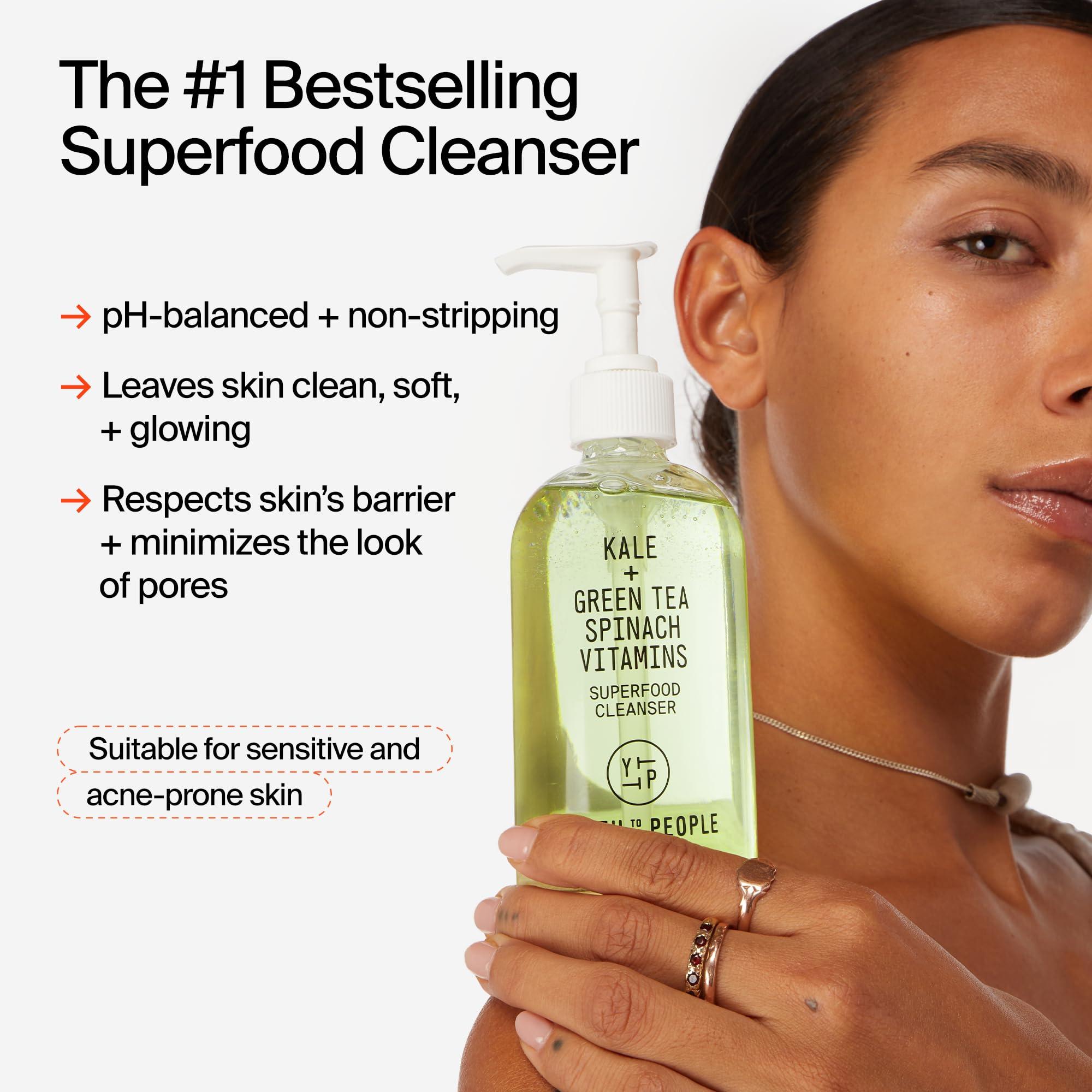 Youth To The People Superfood Facial Cleanser - Kale + Green Tea Daily Face Wash, Gentle Makeup Remover, With Antioxidants for Glowing Skin & Less Visible Pores, Award-winning, Refillable Packaging - Image 4