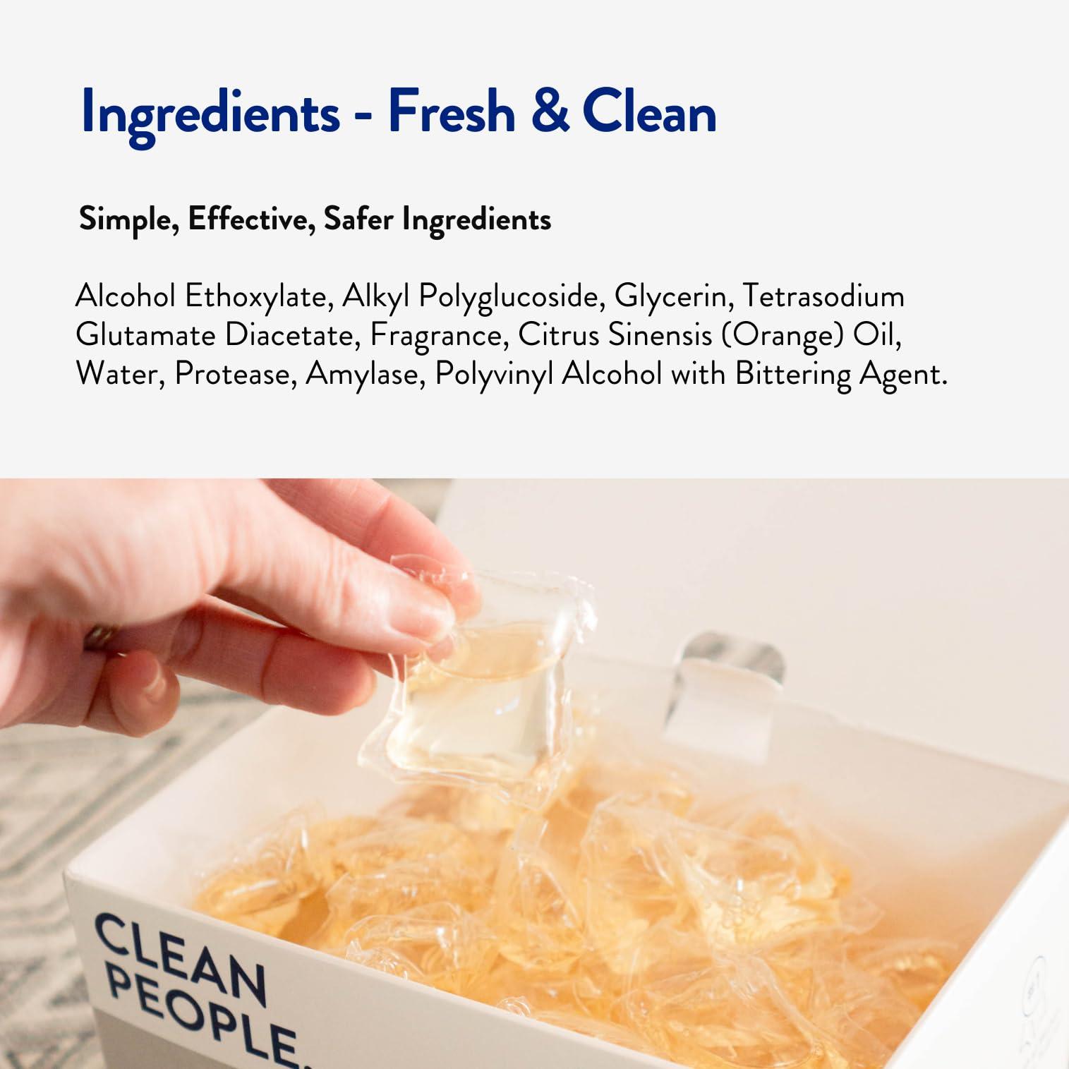 The Clean People Laundry Detergent Pods - Hypoallergenic Laundry Pods - Ultra Concentrated, Recyclable Packaging, Stain Fighting - Fresh Scent, 192 Pack - Image 5