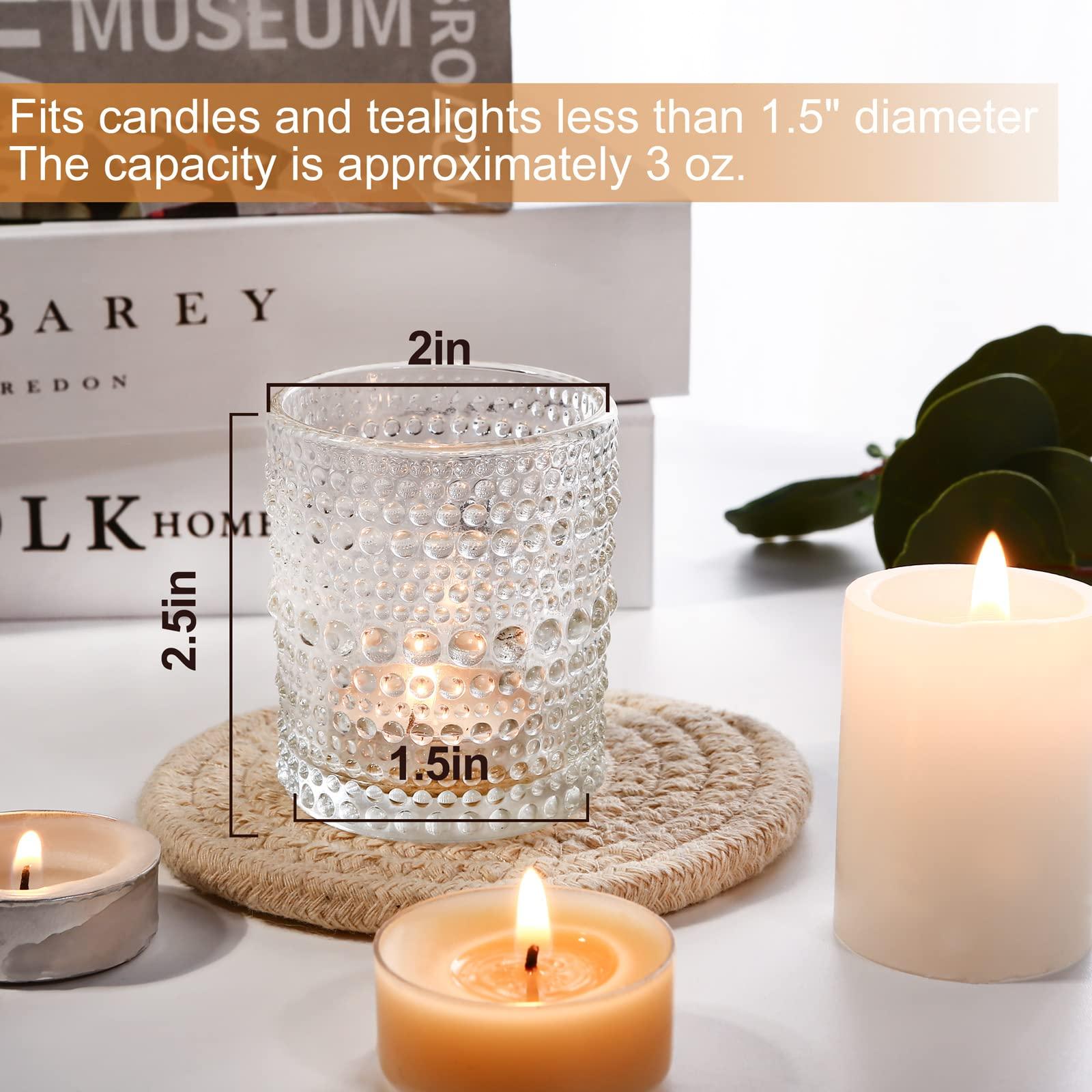36 Pcs Votive Candle Holders for Table Centerpiece, DIY Wax Filling Clear Glass Tea Light Candle Holders Sets, Tealight Candle Holders for Wedding Decor Home Decoration（Clear,36） - Image 2