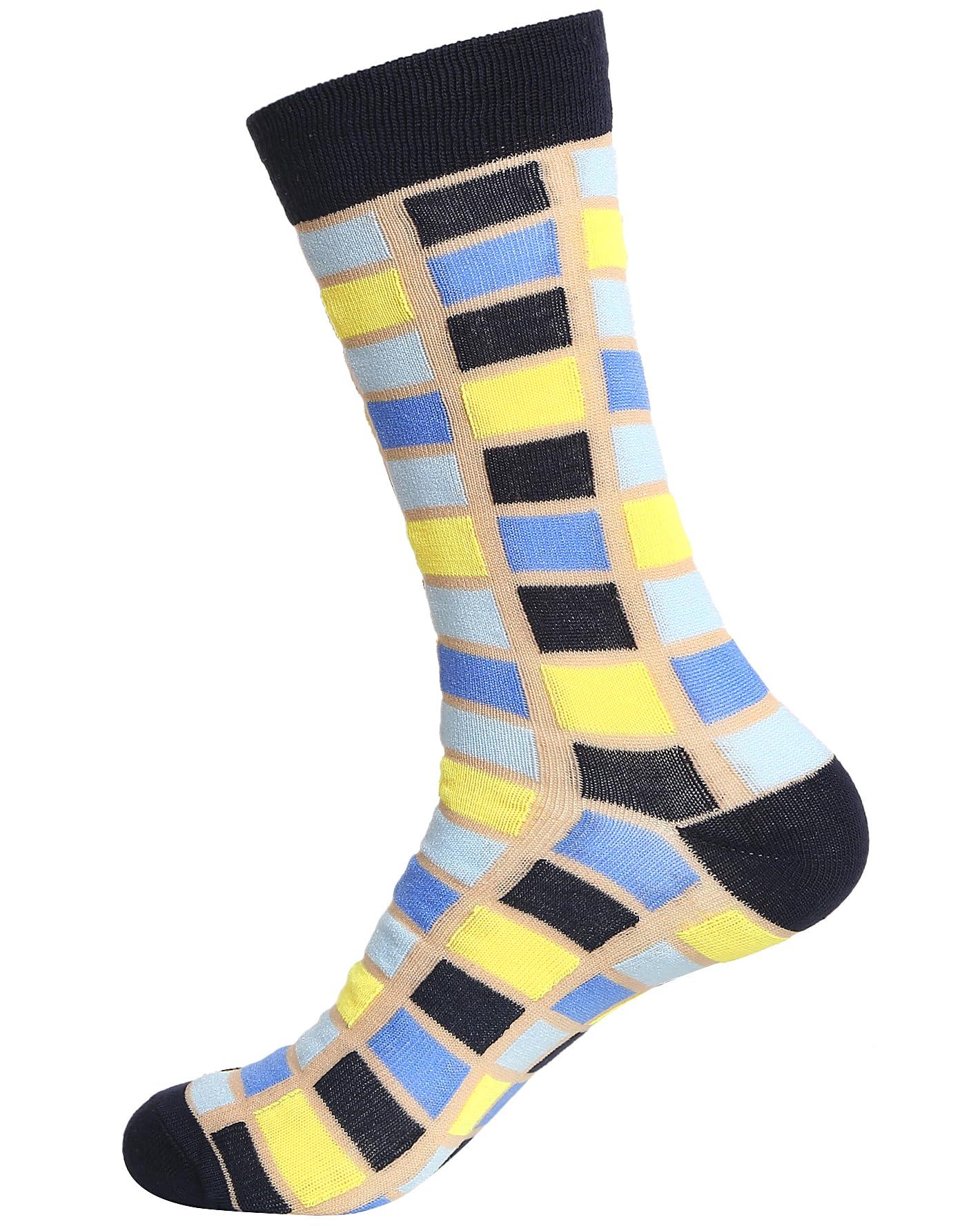 Gelante 12 Pairs Mens Cotton Funny Crazy Colorful Crew Dress Sock - Image 7