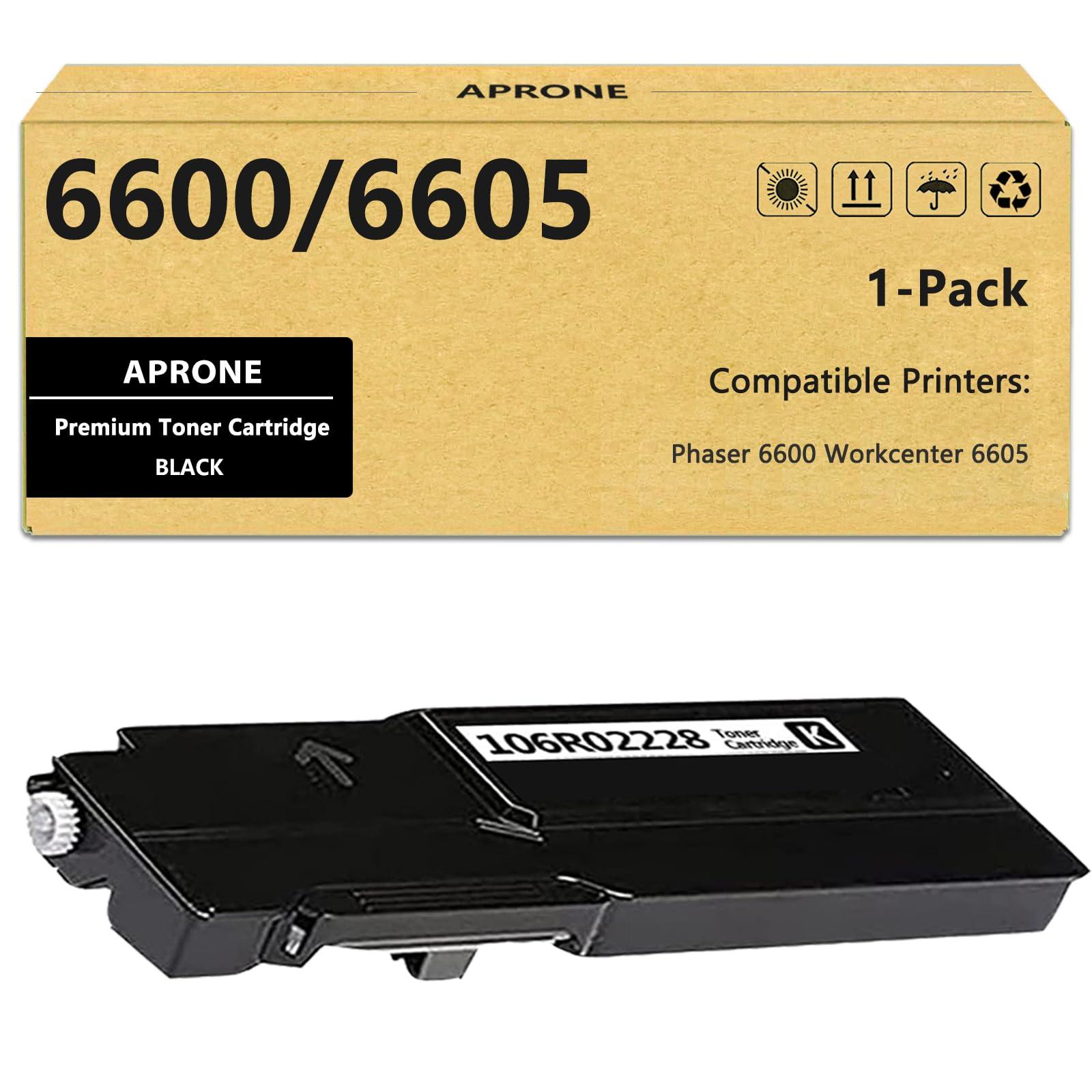 APRONE 106R02228 Toner Cartridge Compatible for Phaser 6600 WorkCentre 6605 Extra High Capacity Toner-Cartridge (8000 Pages,Black)