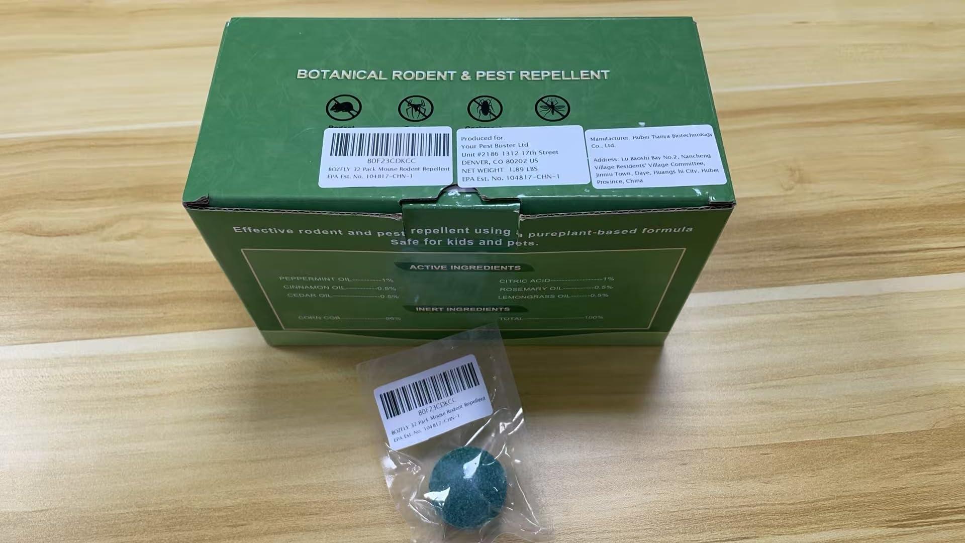 BOZFLY Mouse Rodent Repellent, 32 Pack Peppermint Oil Mice Repellent for Rats, Mice, Squirrels, Spiders and Pests, Indoor & Outdoor Natural Mouse Deterrent, Keeps Rodents Away from Garden & Home - Image 9