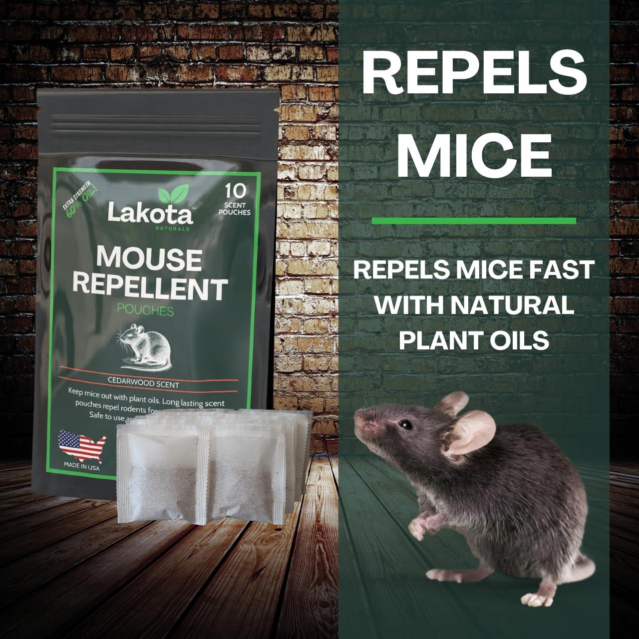 Extra-Strength Mouse Repellent Pouches, 10 Pack Rodent Repellent Indoor for Car Engines/RV/Boat/Cabin/Shed/Garage/House Mice Repellent Indoor, Peppermint Oil Mouse Deterrent (Cedarwood Scent) - Image 2