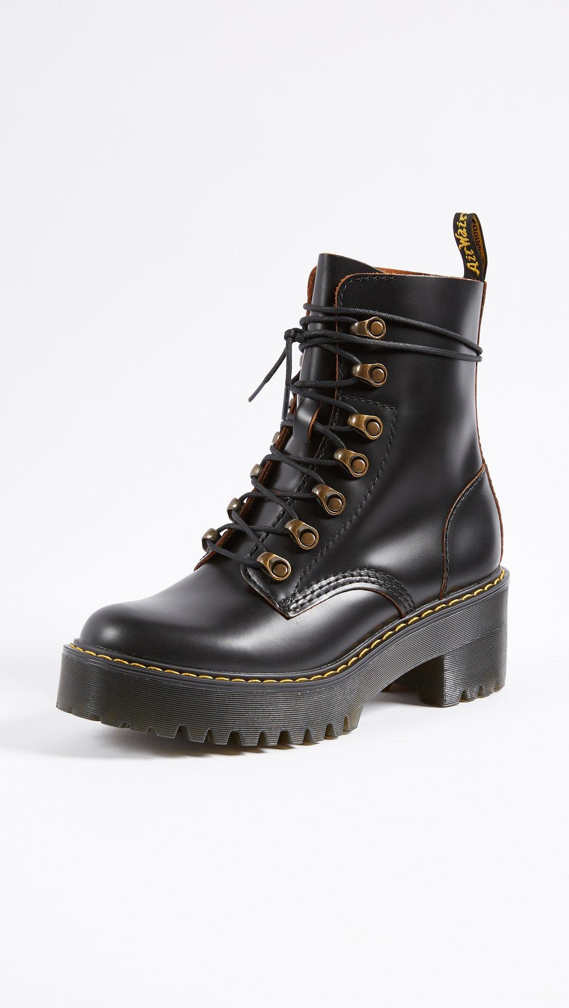 Dr. Martens Women's Leona Leather Heeled Boot Fashion - Image 2
