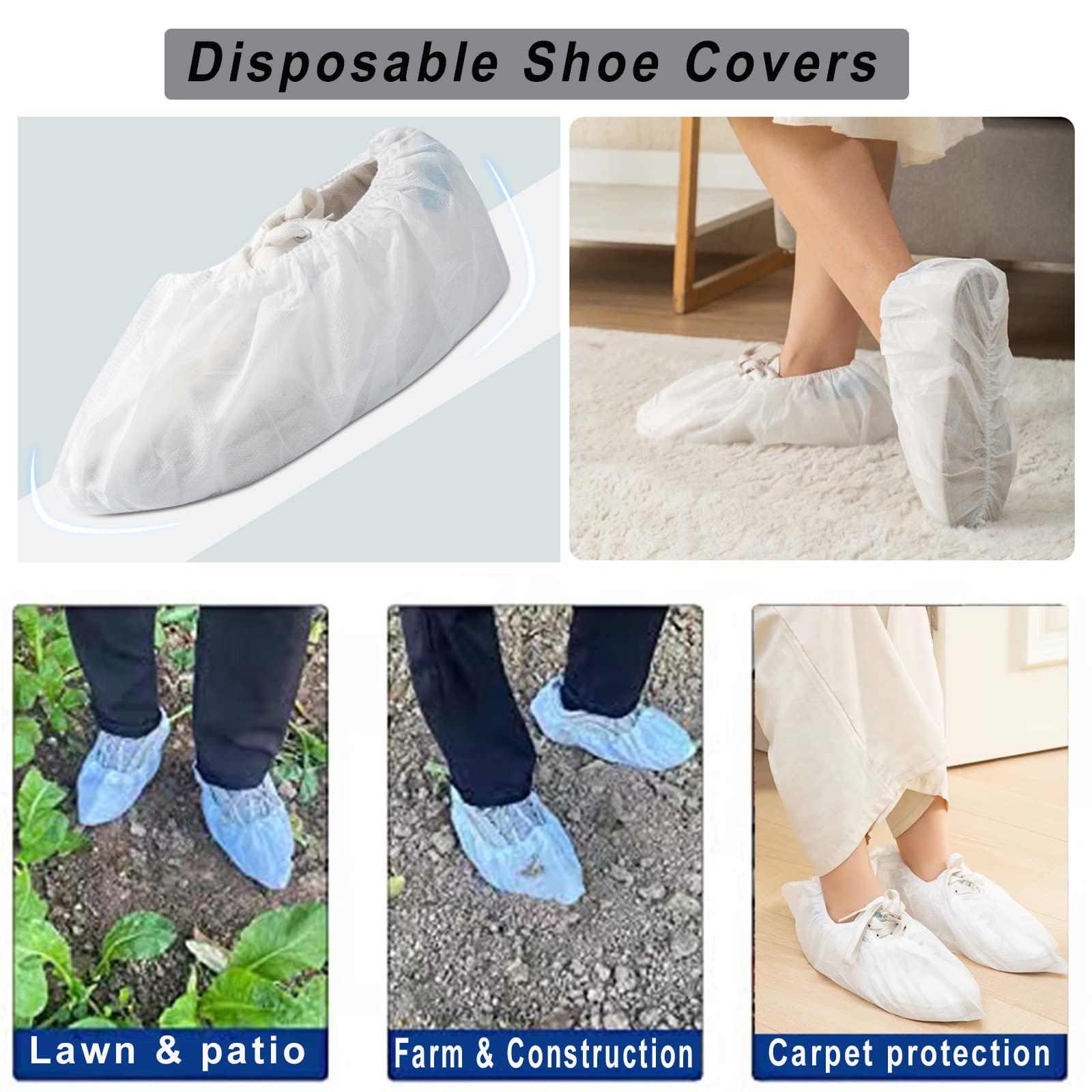 Life-C 100 Pack (50 Pair) Disposable Shoe Cover, White Resistant Boot Covers Non Slip Shoe Booties for Indoors - Image 7