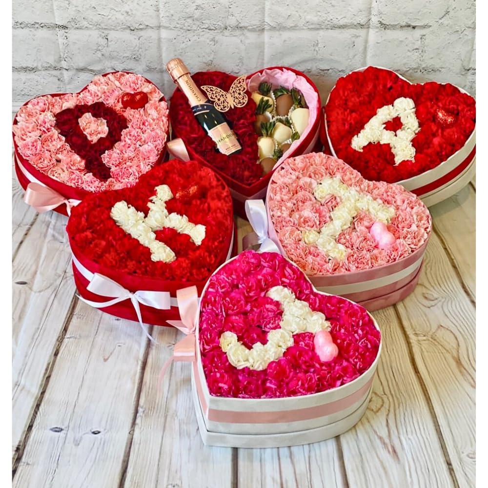 UNIKPACKAGING Premium Quality Heart Shaped Velvet Flower Boxes, SET OF 3, Gift Boxes for Luxury Flower and Gift Arrangements, with Lids, (Black) - Image 7