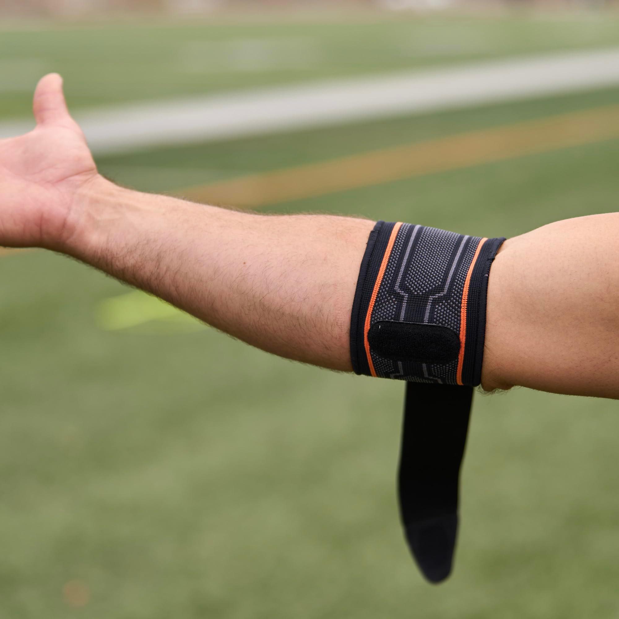 Shock Doctor Compression Knit Tennis/Golf Elbow Sleeve with Gel Support and Strap - Image 3