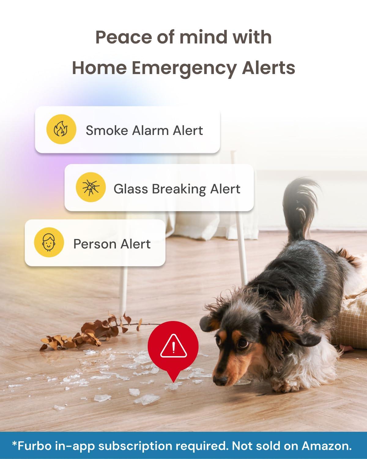 Furbo 360° Dog Camera - Unlock with Paid Plan: Home Security & Dog Safety Alerts, Rotating Pet Treat Dispenser w/ 2-Way Speaker, Smart Indoor Cam w/Phone App (3mo Minimum Subscription Required) - Image 9