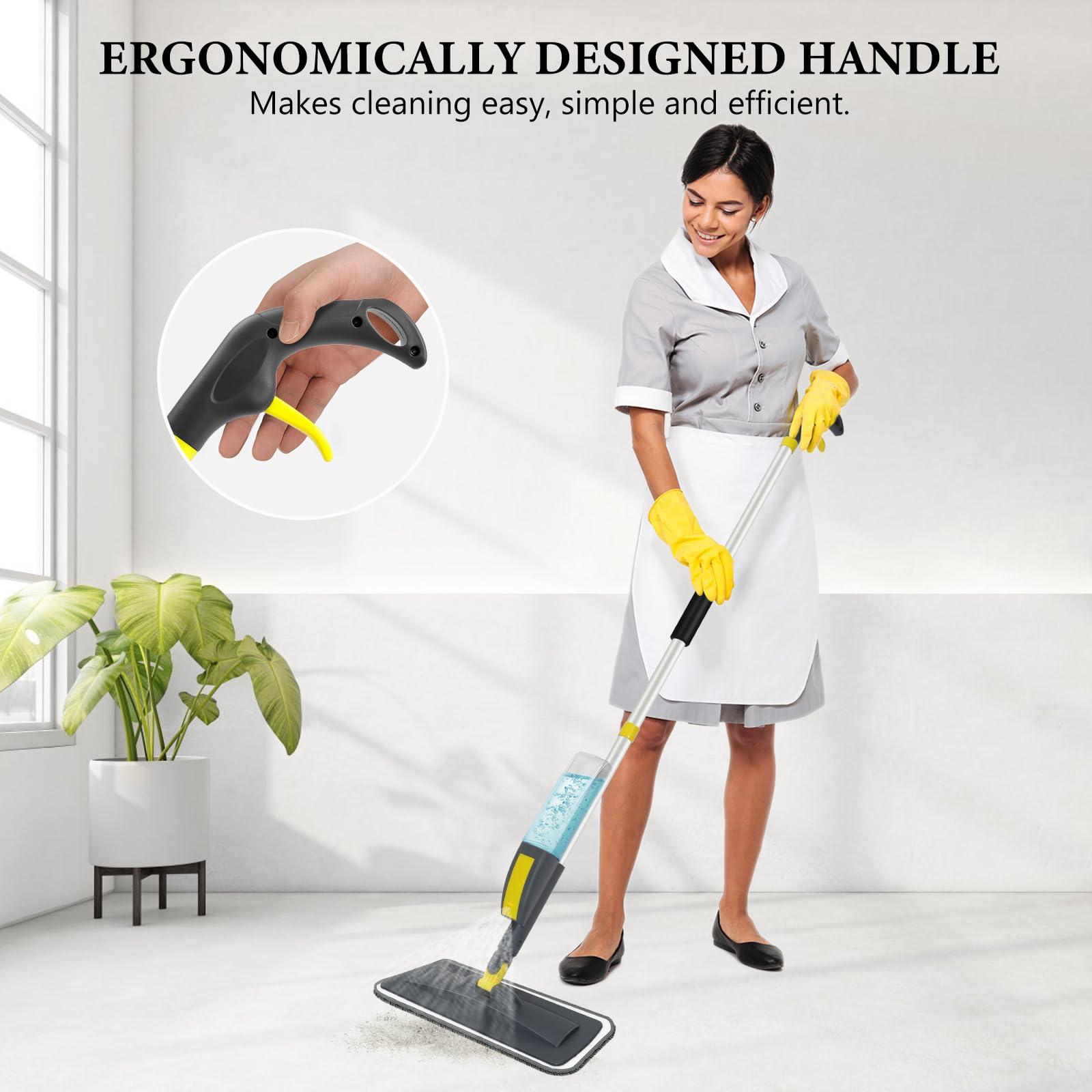 NileHome Mops for Floor Cleaning, Spray Mop with 400ml Refillable Bottle and 2 Replacement Pads Dry Wet for Household or Commercial Use Dust Mop for Hardwood Laminate Tile Ceramic - Image 7