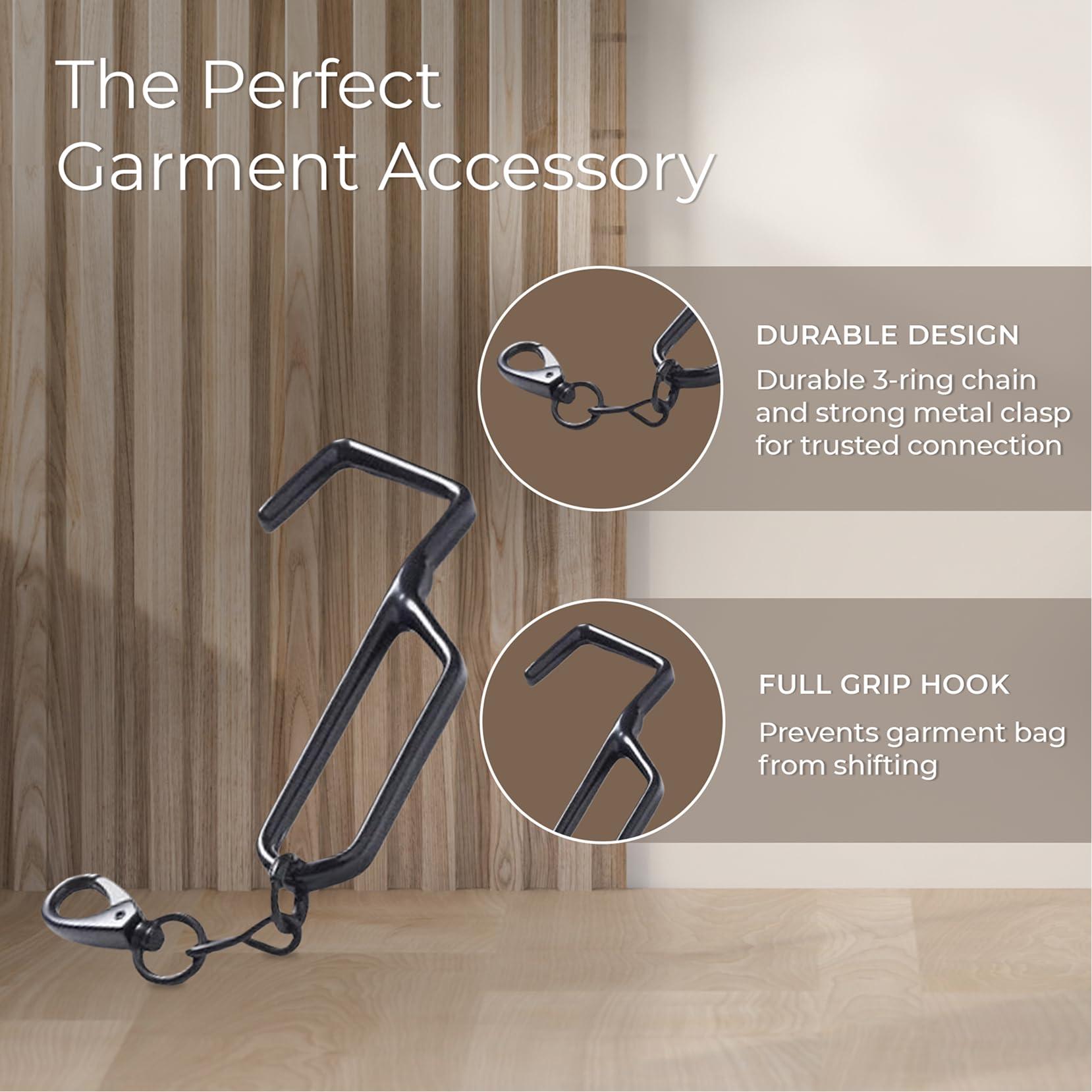 Briggs & Riley Deluxe Garment Bag Hook - Over the Door Hook Hanger for Travel, Saves Closet Space, Hangs Garment Bags, Durable Metal - Luggage Accessories, Black - Image 2