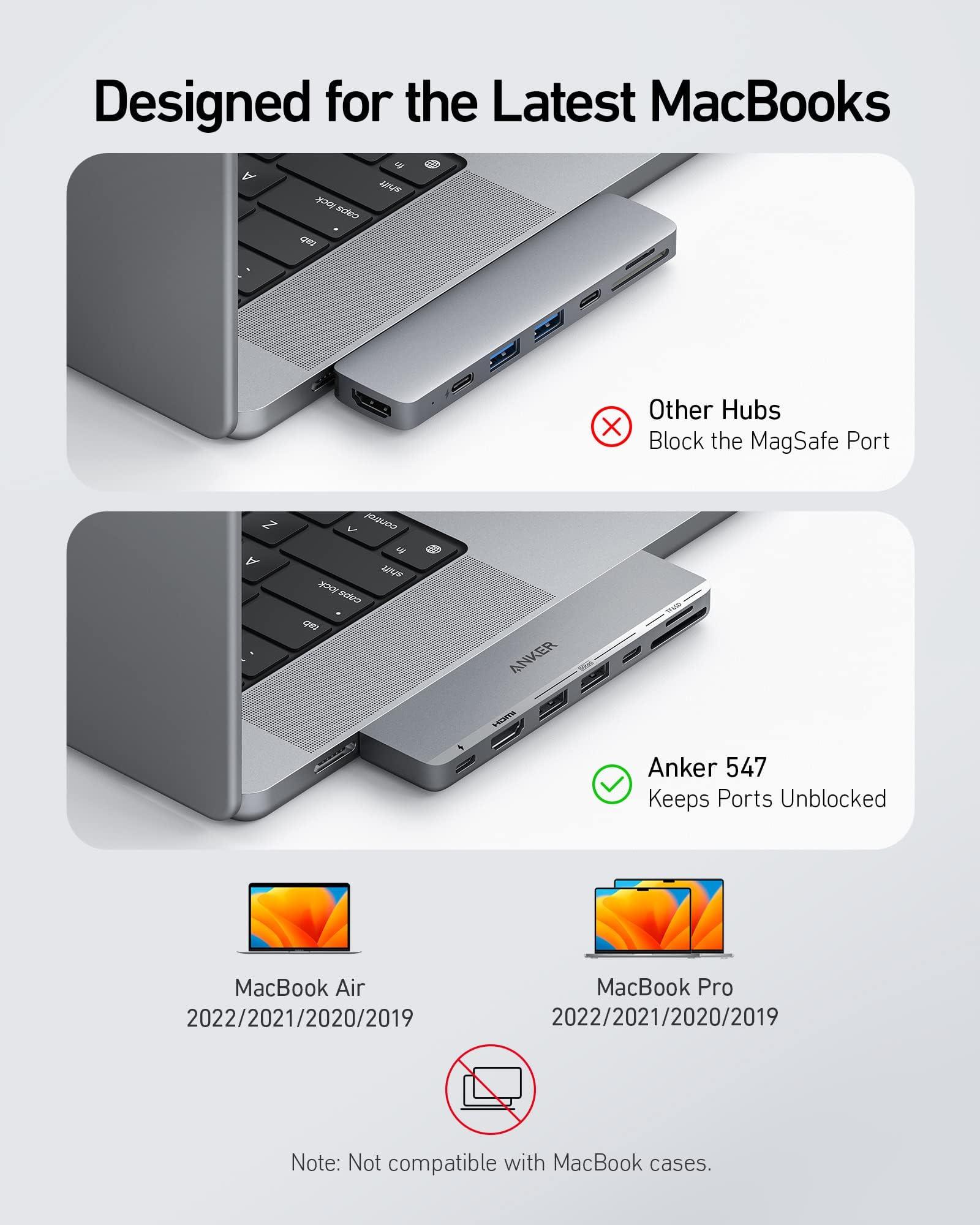 Anker USB C Hub for MacBook, 7-in-2 with 4K HDMI, Compatible with Thunderbolt 4, 1 Type C and 2 USB A Data Ports for MacBookPro 13 Inch, MacBookAir M1 / M2, and More - Image 5