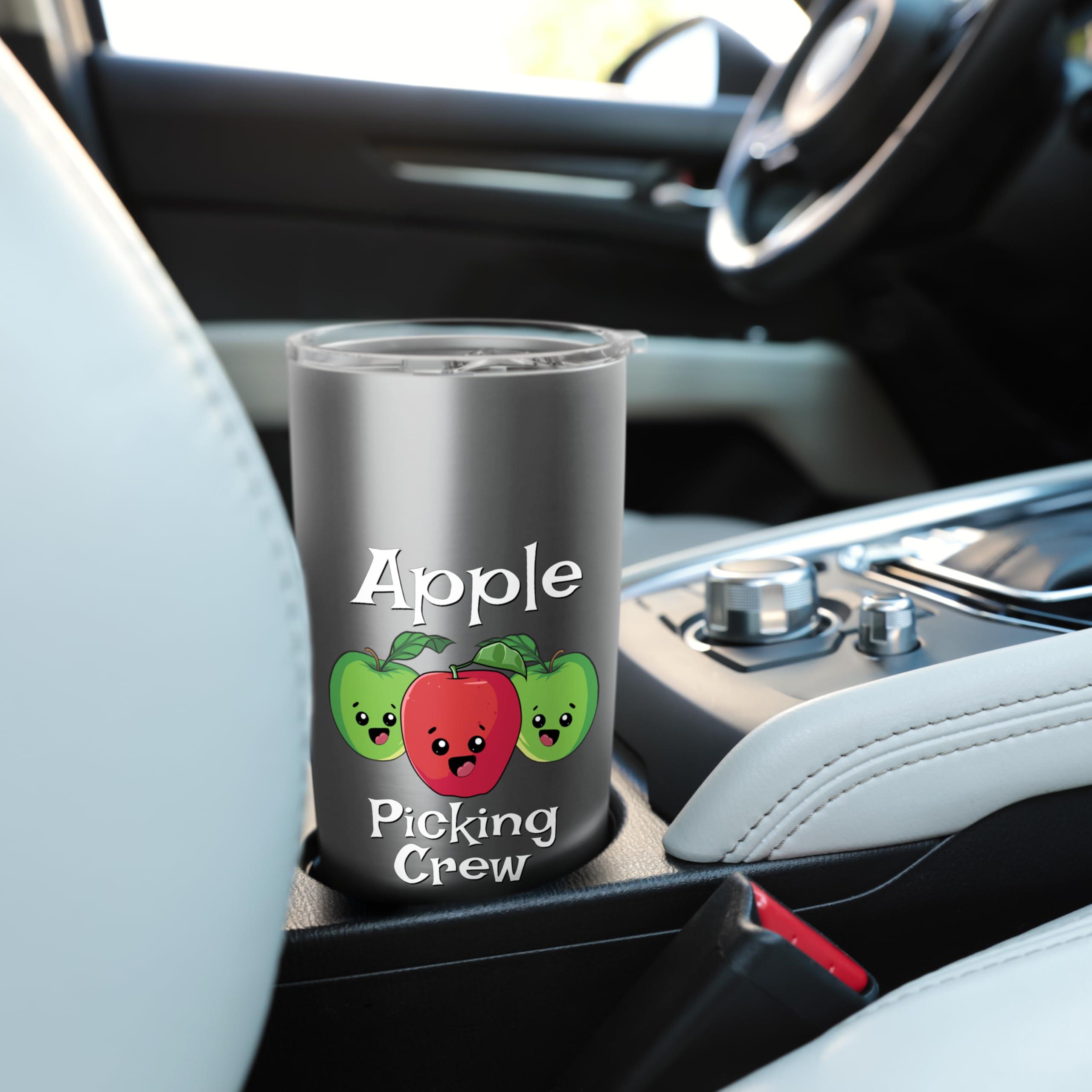 Cute Fall Autumn Orchard Matching Family Apple Picking Crew Stainless Steel Insulated Tumbler - Image 2