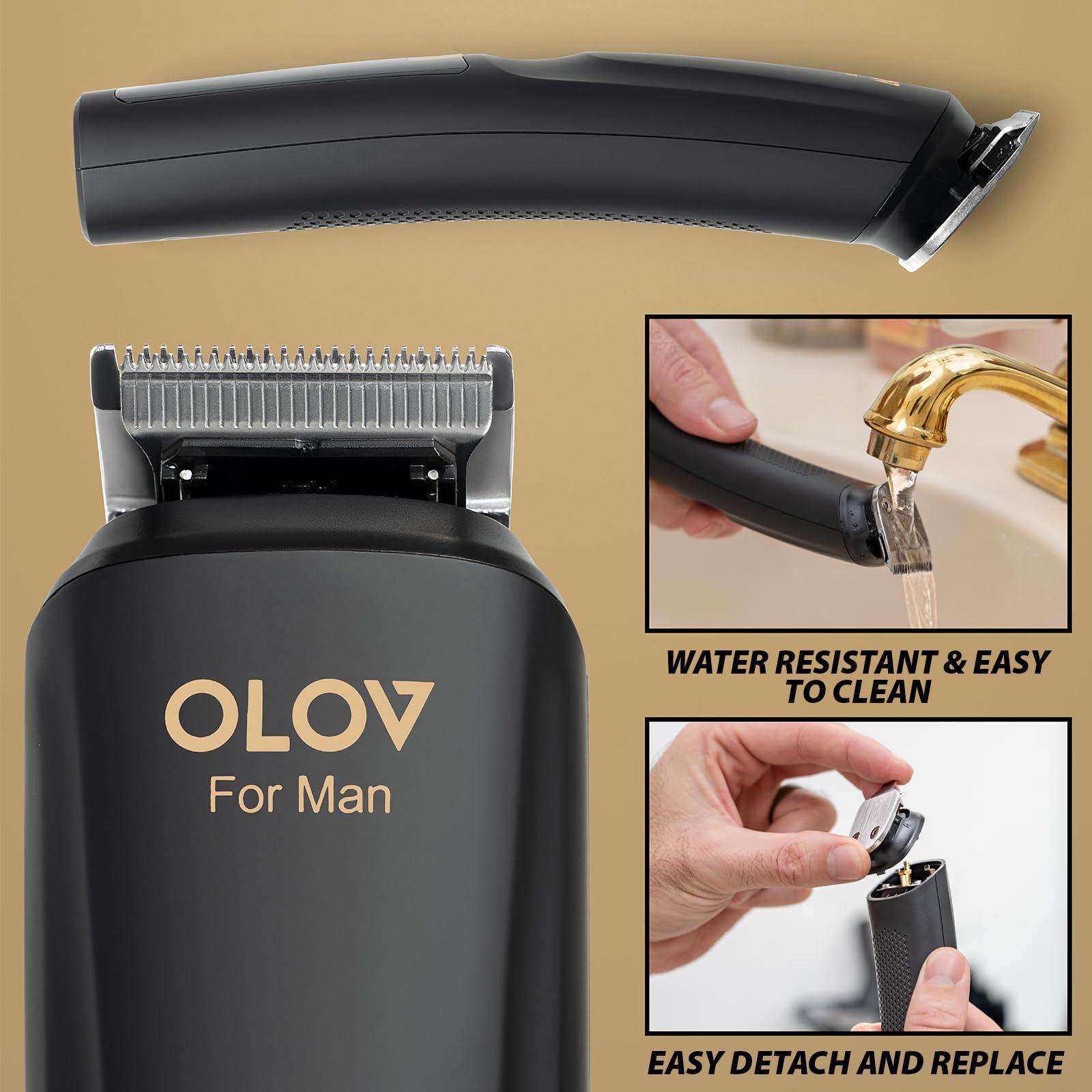 OLOV For Man Beard Trimmer, 21 Piece All-in-One Mens Grooming Kit and Hair Clipper, Nose, Ear,Body and Face, Electric Razor with USB Recharge Dock - Image 4