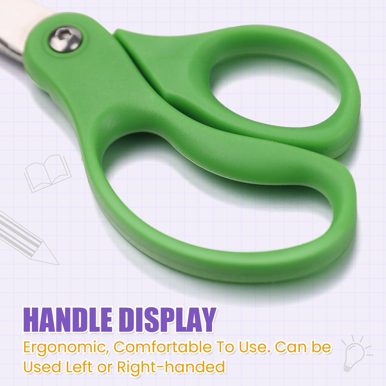 BURVAGY 36 Packs 5" Small School Student Blunt Tip Craft Kids Scissors, Stainless Steel Blades Comfort Grip 5 Inch Safety Scissors Bulk for Children Toodler Cutting Paper - Image 6