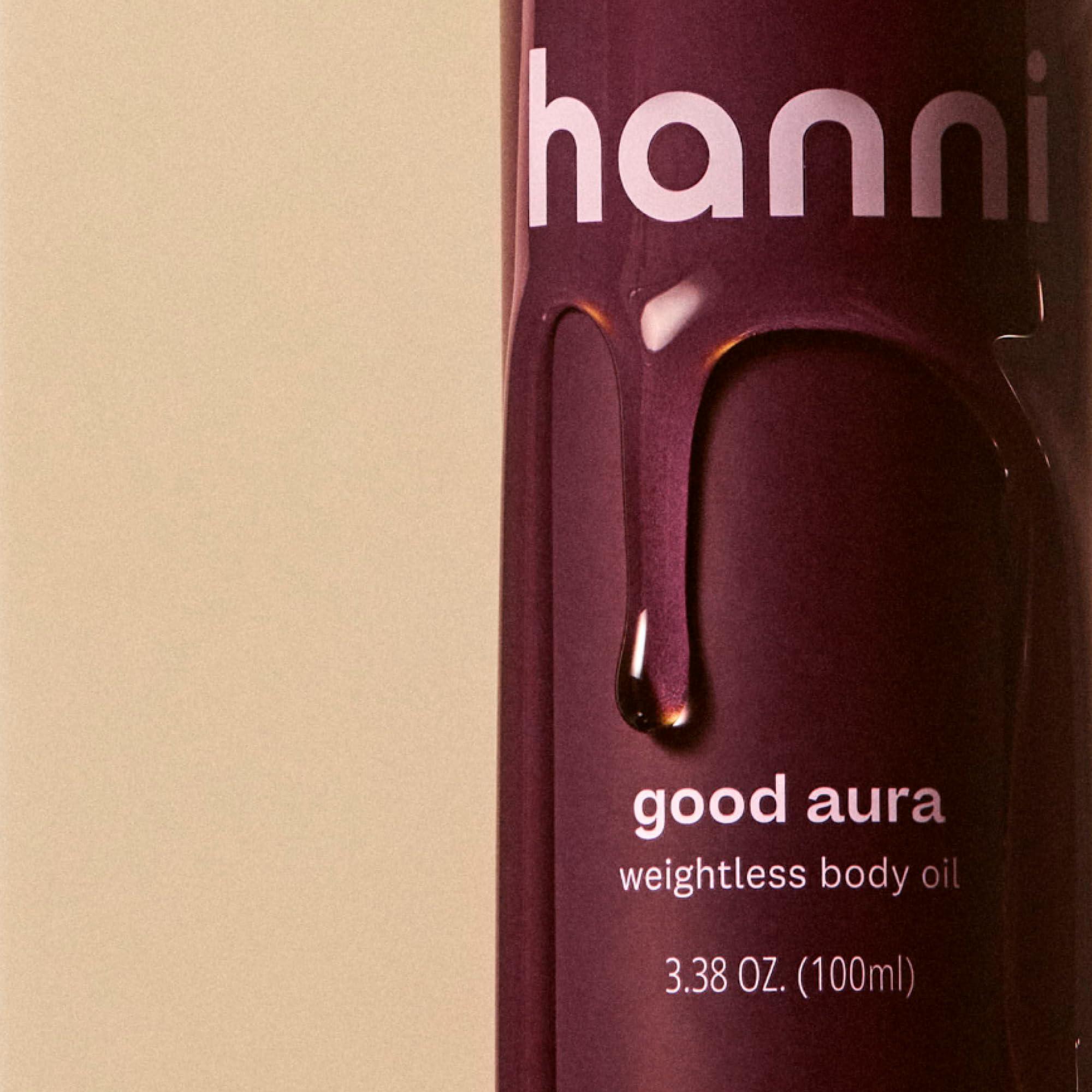 HANNI Good Aura Dry Body Oil, Lightweight After-Shower Moisturizer with Jojoba, Coconut, Baobab, and Buriti Oils, Non-Greasy Skincare for Soft Skin, 100 mL / 3.38 oz - Image 2