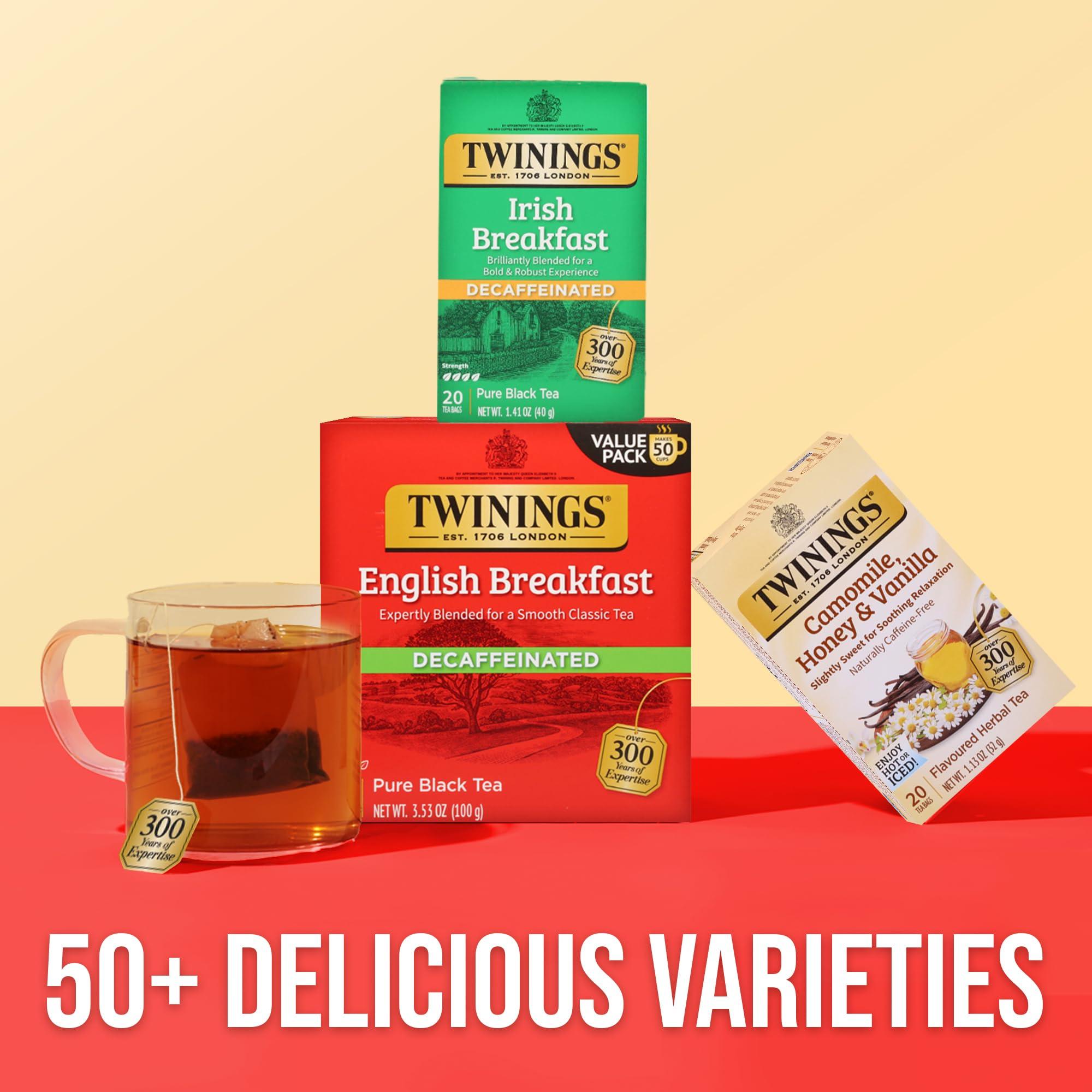 Twinings Decaffeinated Irish Breakfast Black Tea Individually Wrapped Bags, 20 Count (Pack of 1), 20 Teabags Per Box, Flavourful, Robust, Enjoy Hot or Iced - Image 6
