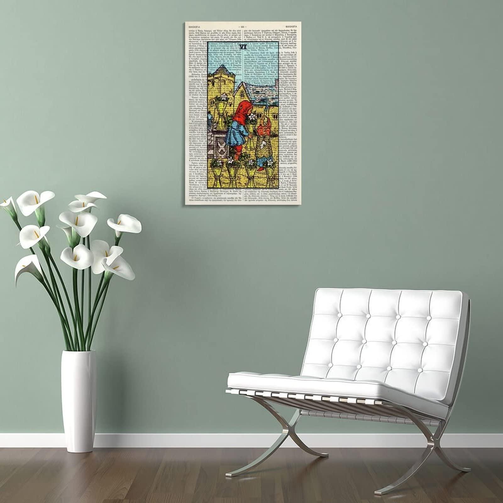 Six Cups Tarot Art Print Poster Tarot Gift Minor Arcana Poster Decorative Painting Canvas Wall Art Living Room Posters Bedroom Painting 12x18inch(30x45cm) - Image 5