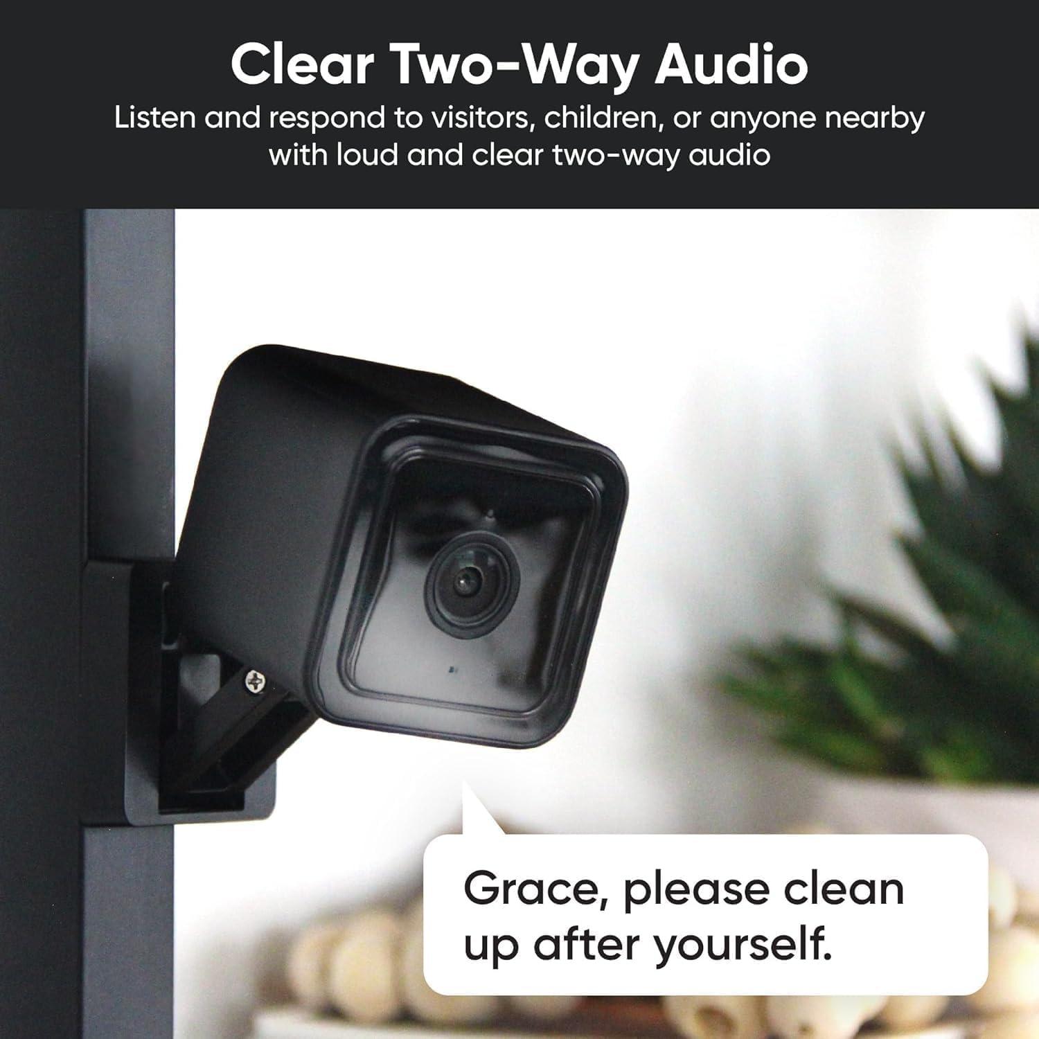 Cam V3 Smart Home Security Camera, Indoor/Outdoor Use, 1080p Plug-in, Color Night Vision, Motion Detection, Two Way Audio, Compatible with Alexa, Google Assistant, Black - Image 3