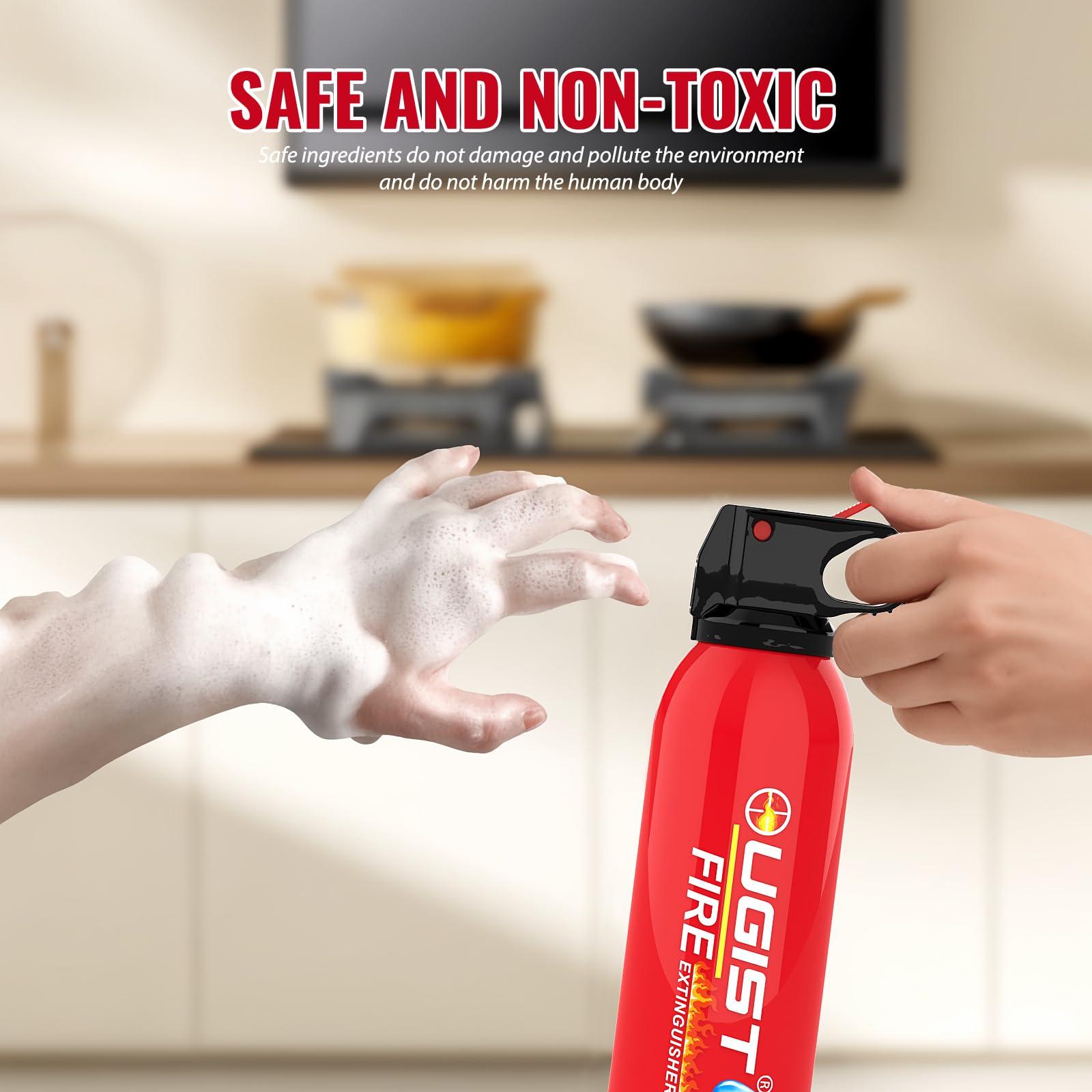 Ougist Small Portable Fire Extinguisher for Home and Kitchen, 21oz Each, 6-Pack, Water-Based Fire Extinguishers for Quick Emergency Response, Prevent Re-Ignition, Ideal for Vehicle and Camping, MSJ620 - Image 4
