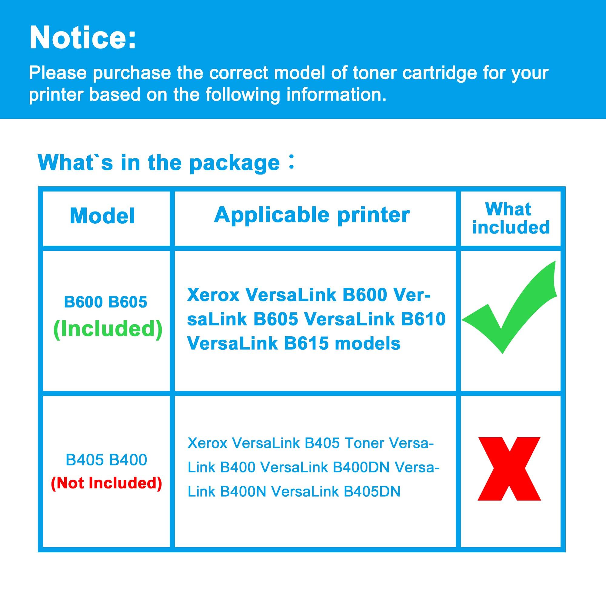 LCL Remanufactured Toner Cartridge Replacement for Xerox VersaLink B600 B605 B610 B615 106R03940 10300 Pages B600 VersaLink B605 VersaLink B610 VersaLink B615 Models(1-Pack Black) - Image 2