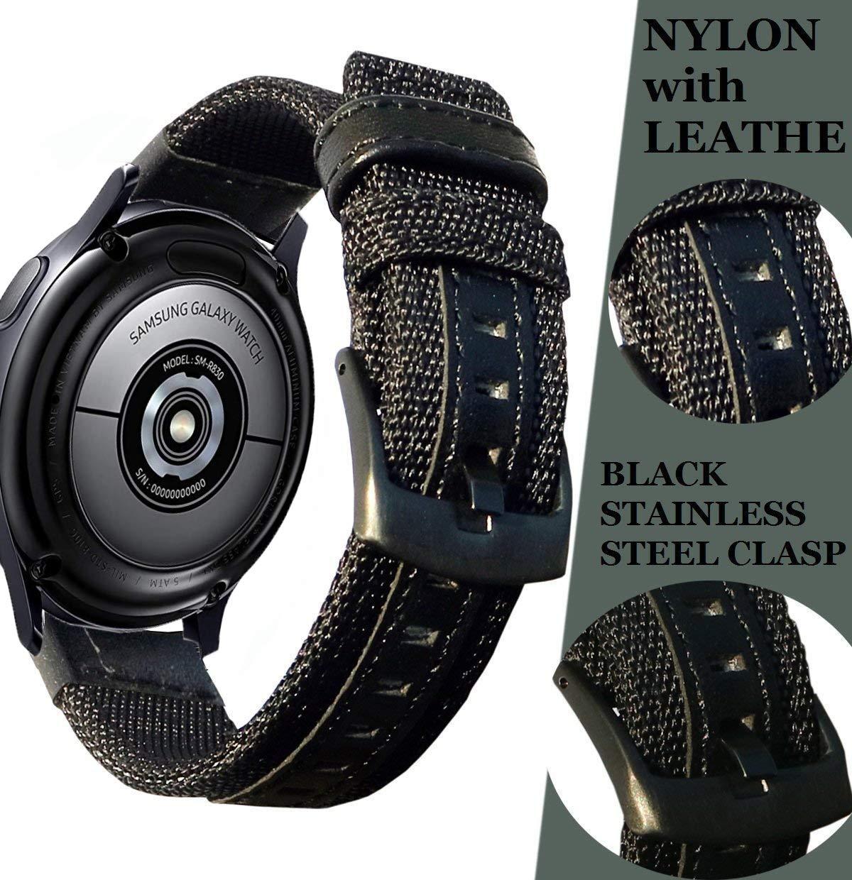 Olytop Galaxy Watch 4/5/6 Bands Pro 45mm 44mm 40mm, Galaxy Watch 4/6 Classic Band 47mm 46mm 43mm 42mm, 20mm Nylon Sport Replacement Strap Men Women for Samsung Watch 4/5/6/5 Pro/Active 2/3 41mm, - Image 4