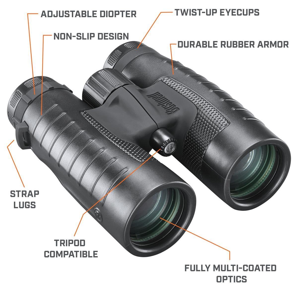 Bushnell 10x42mm Trophy XLT: Versatile Waterproof Binoculars for Adults, Cruise Ship, Tactical, and Bird Watching Essentials with 6.2 Angle of View, Black - Image 5