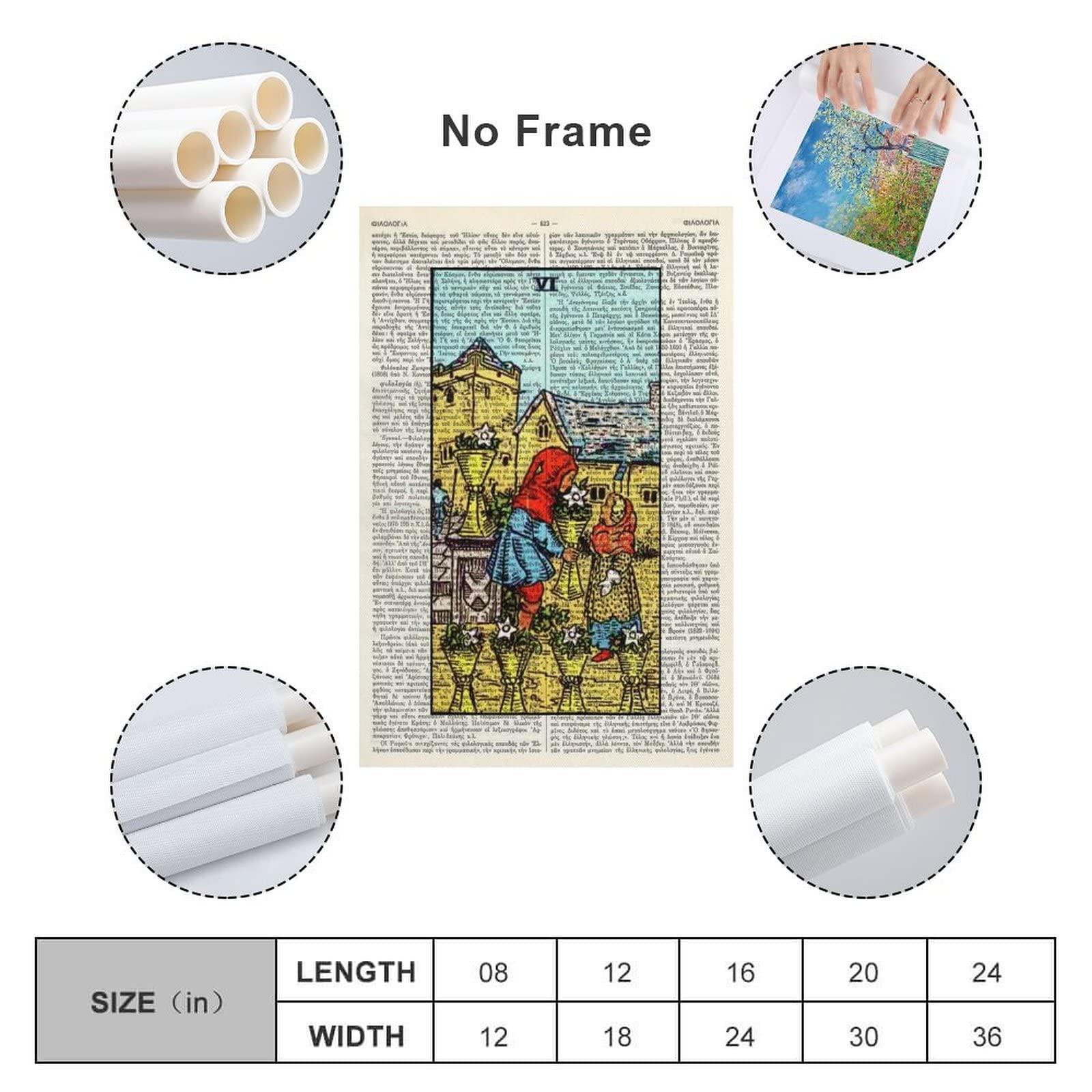 Six Cups Tarot Art Print Poster Tarot Gift Minor Arcana Canvas Art Poster and Wall Art Picture Print Modern Family Bedroom Decor Posters 20x30inch(50x75cm) - Image 2
