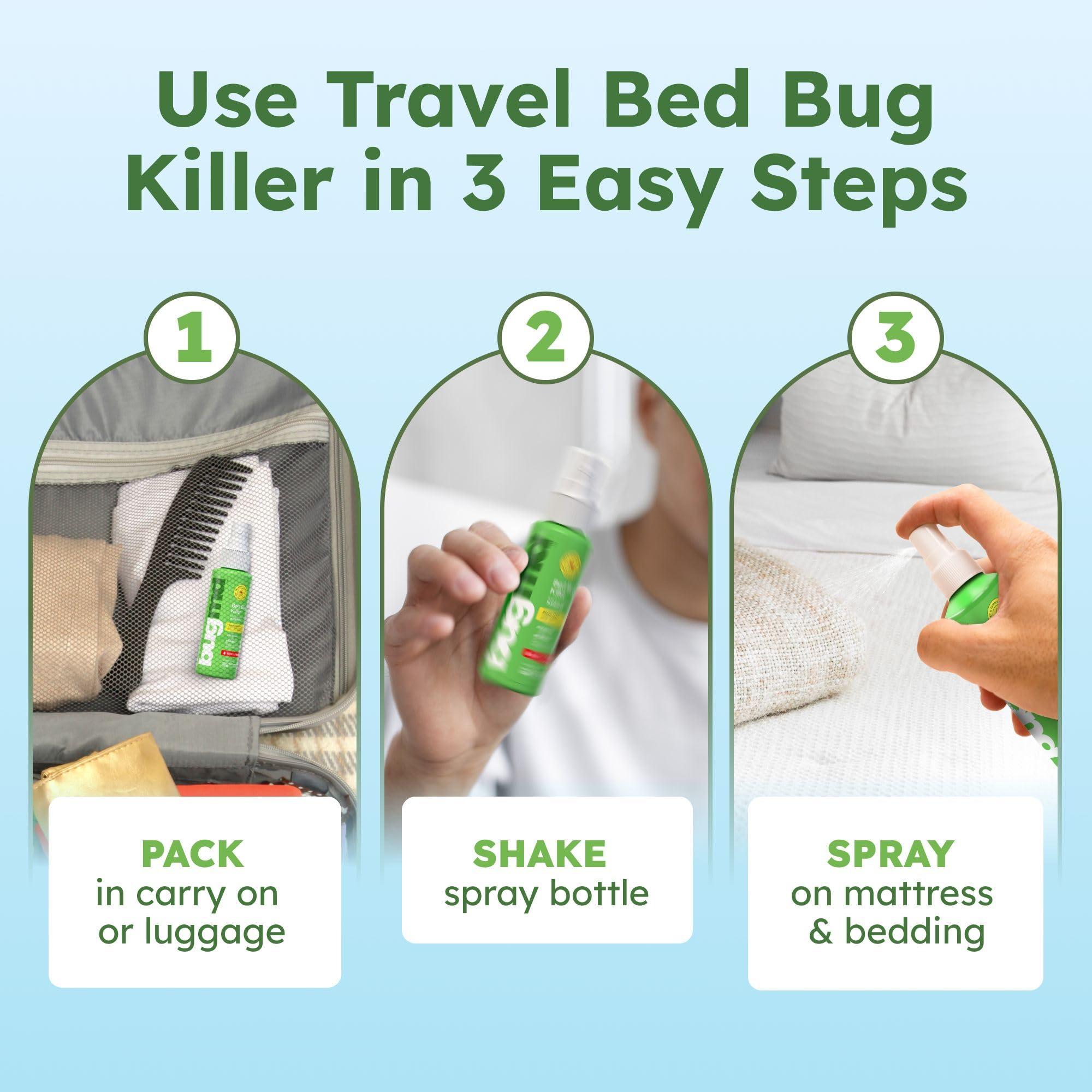 BugMD Bed Bug & Mite Spray - TSA Approved 3 oz - Child & Pet Safe, Stain & Odor Free - Lice, Tick, Fly, Mosquito, Flea, Dust Mite Treatment - Travel Essential for Hotels, Suitcases, Backpacks, Shoes - Image 5