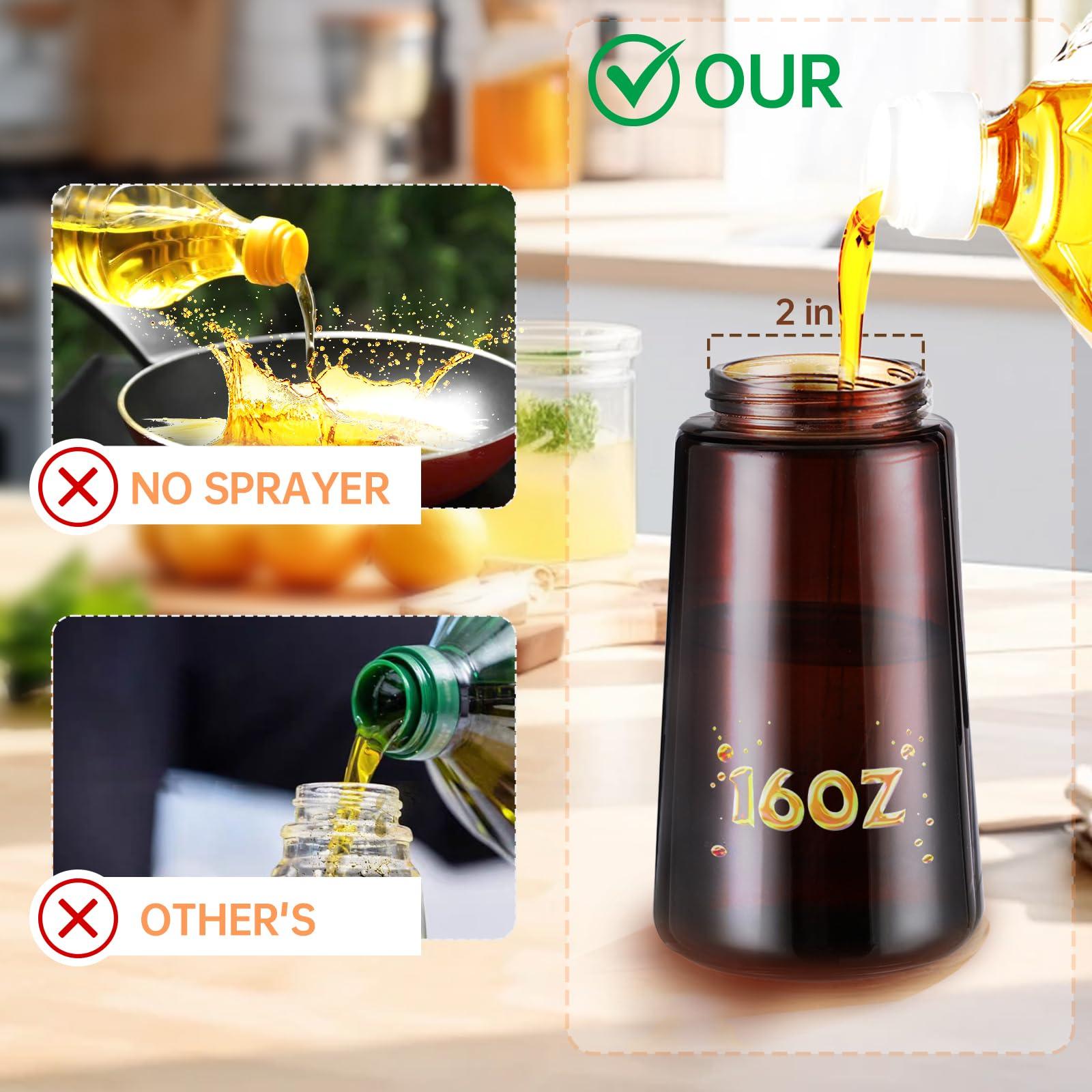 WandaQueen 2 in 1 Oil Sprayer for Cooking, 16oz Olive Oil Dispenser Bottle for Kitchen Gadgets with 8 Stickers, Glass Bottle for Air Fryer - Image 6