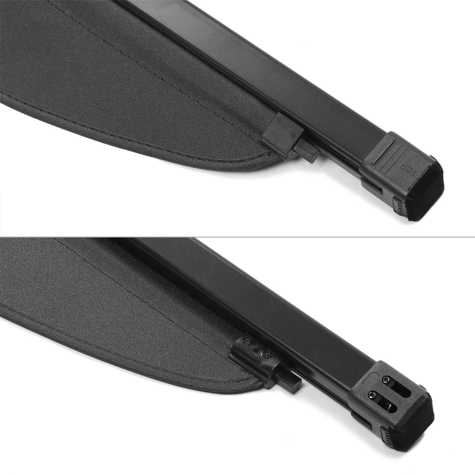 IKON MOTORSPORTS, Cargo Cover Compatible with 2017-2022 Kia NIRO All Models, PVC & Aluminum Rod Black Security Rear Trunk Cover Security Retractable Shield, 2014 2015 2016 2017 2018 - Image 5