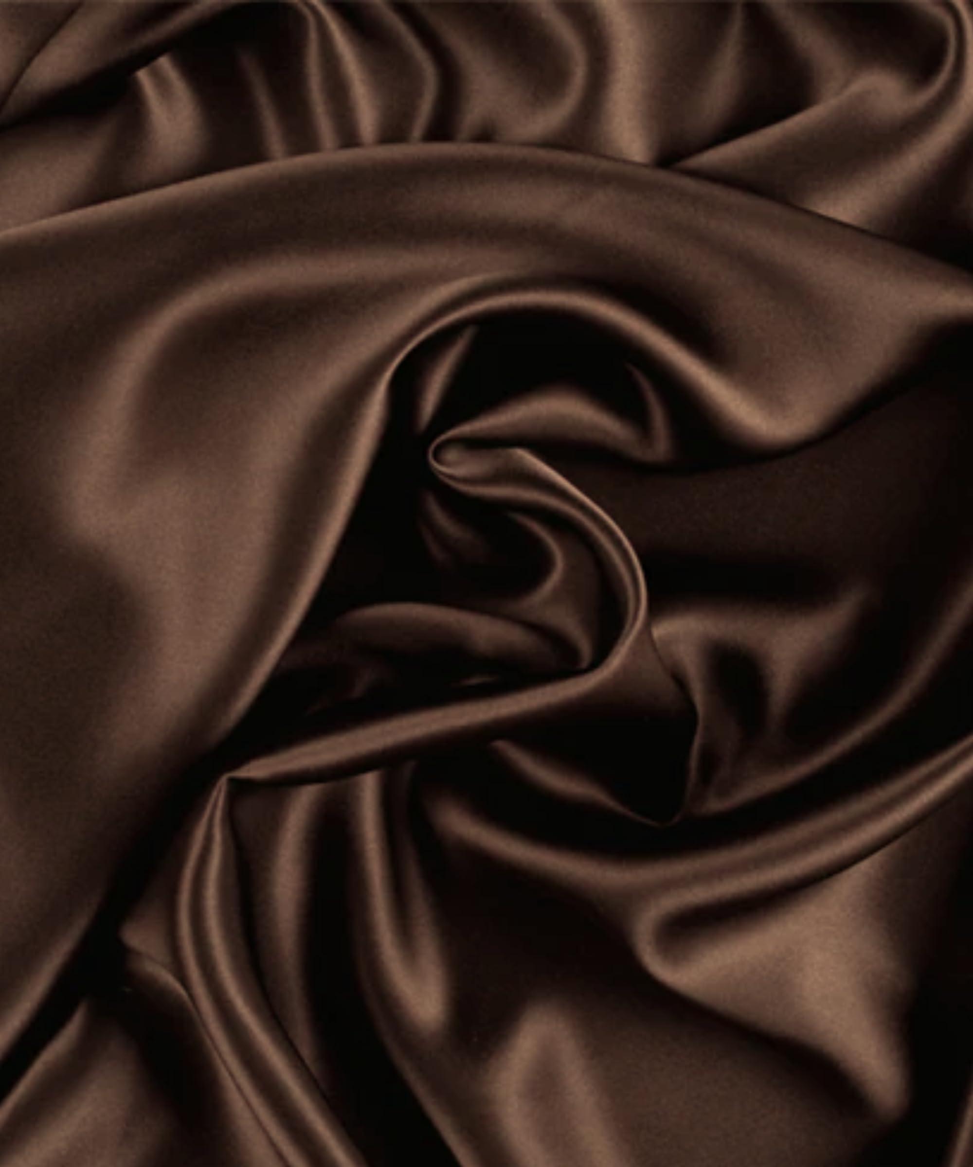 Stretch Satin Fabric by The Yard - 60” Wide, Premium Quality Silky Satin Charmeuse Fabric for Bridal Gowns, Wedding Dedor, Lingerie, Sewing (Brown, 1 Yard)